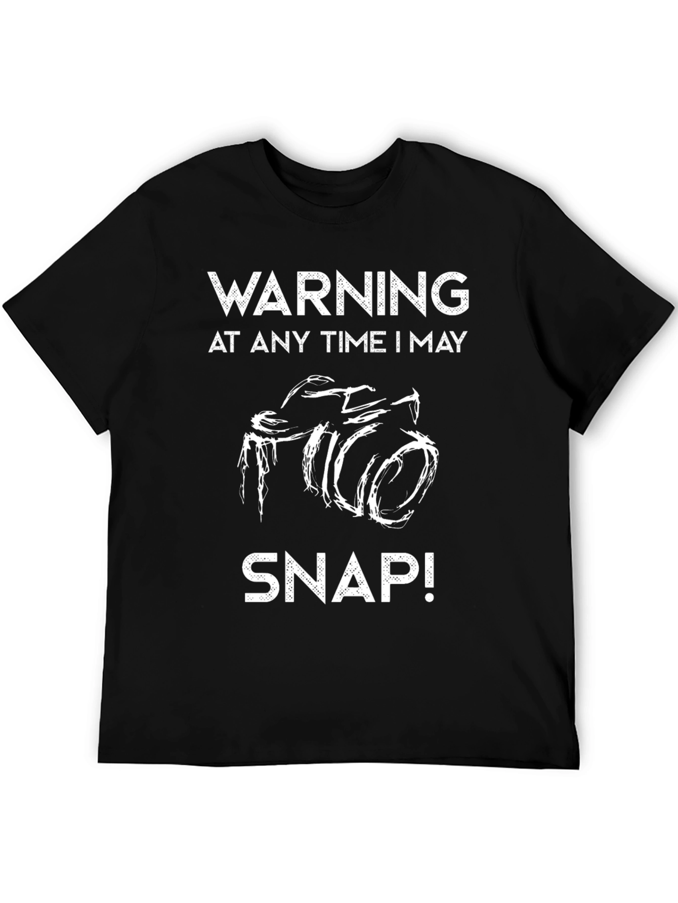 Warning May Snap! Camera Graphic T-Shirt