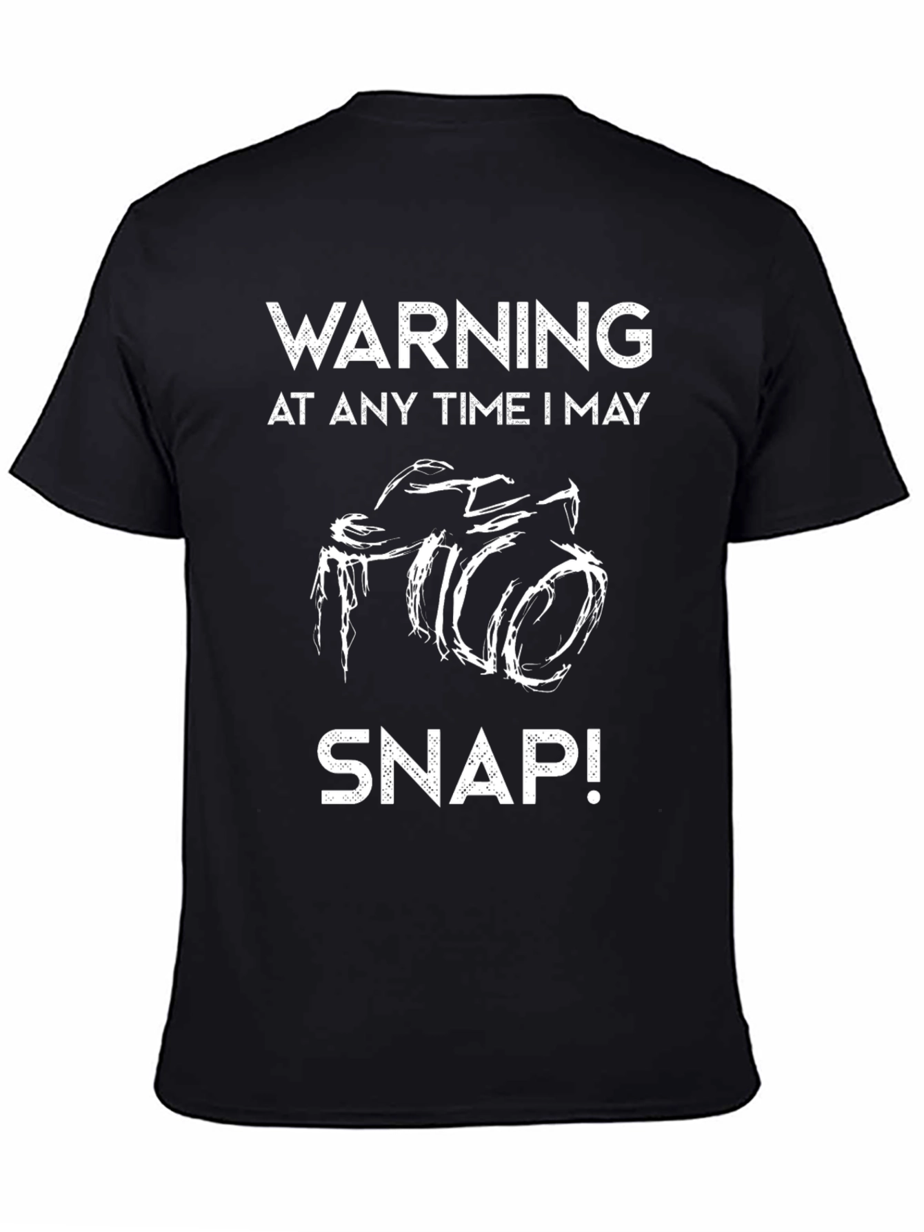 Warning May Snap! Camera Graphic T-Shirt