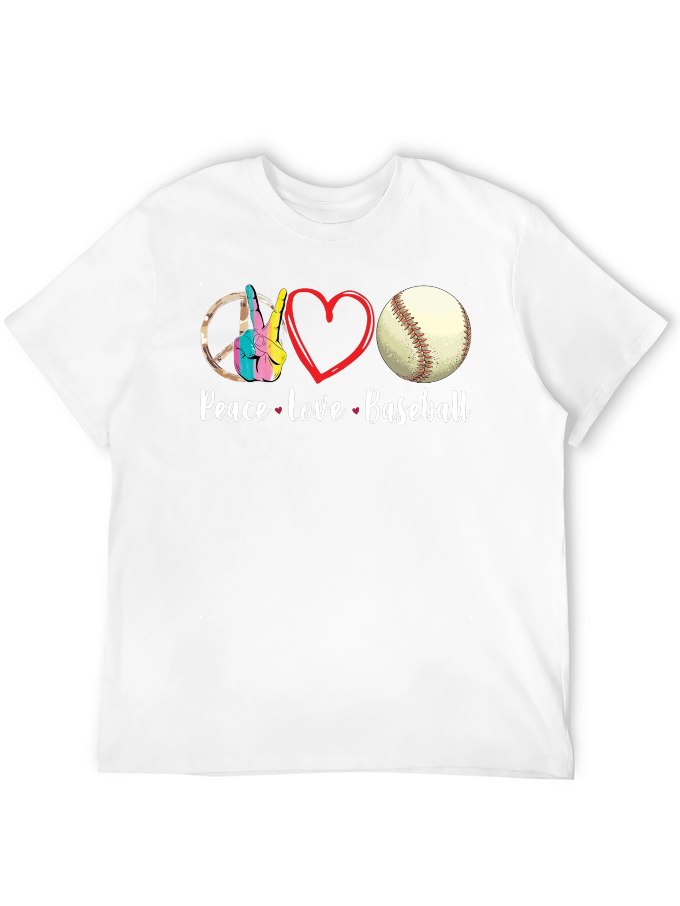 Peace Love Baseball T-Shirt