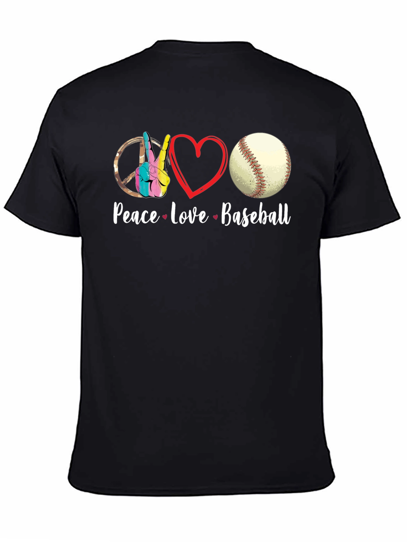Peace Love Baseball T-Shirt