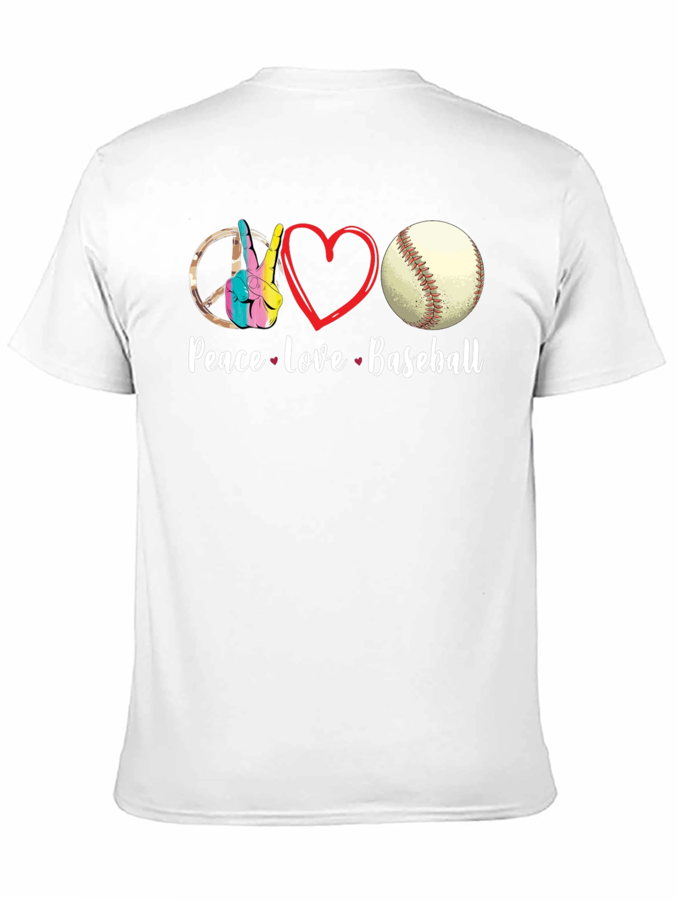 Peace Love Baseball T-Shirt