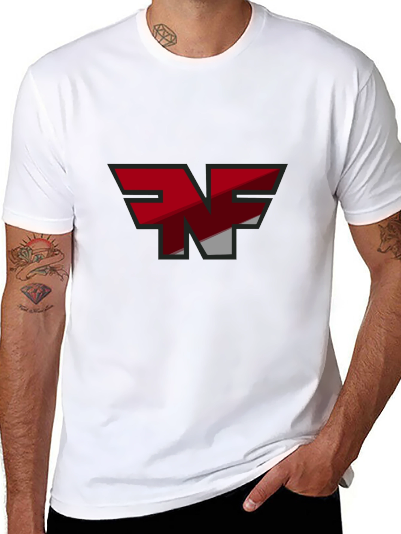 Black T-Shirt with Graphic Logo