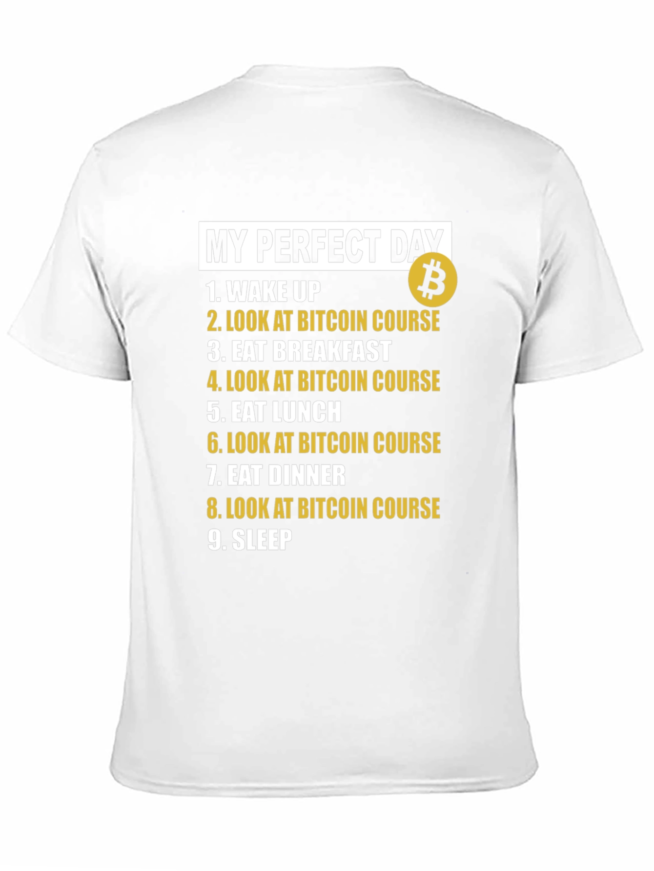Bitcoin Lovers Perfect Day Black T-Shirt