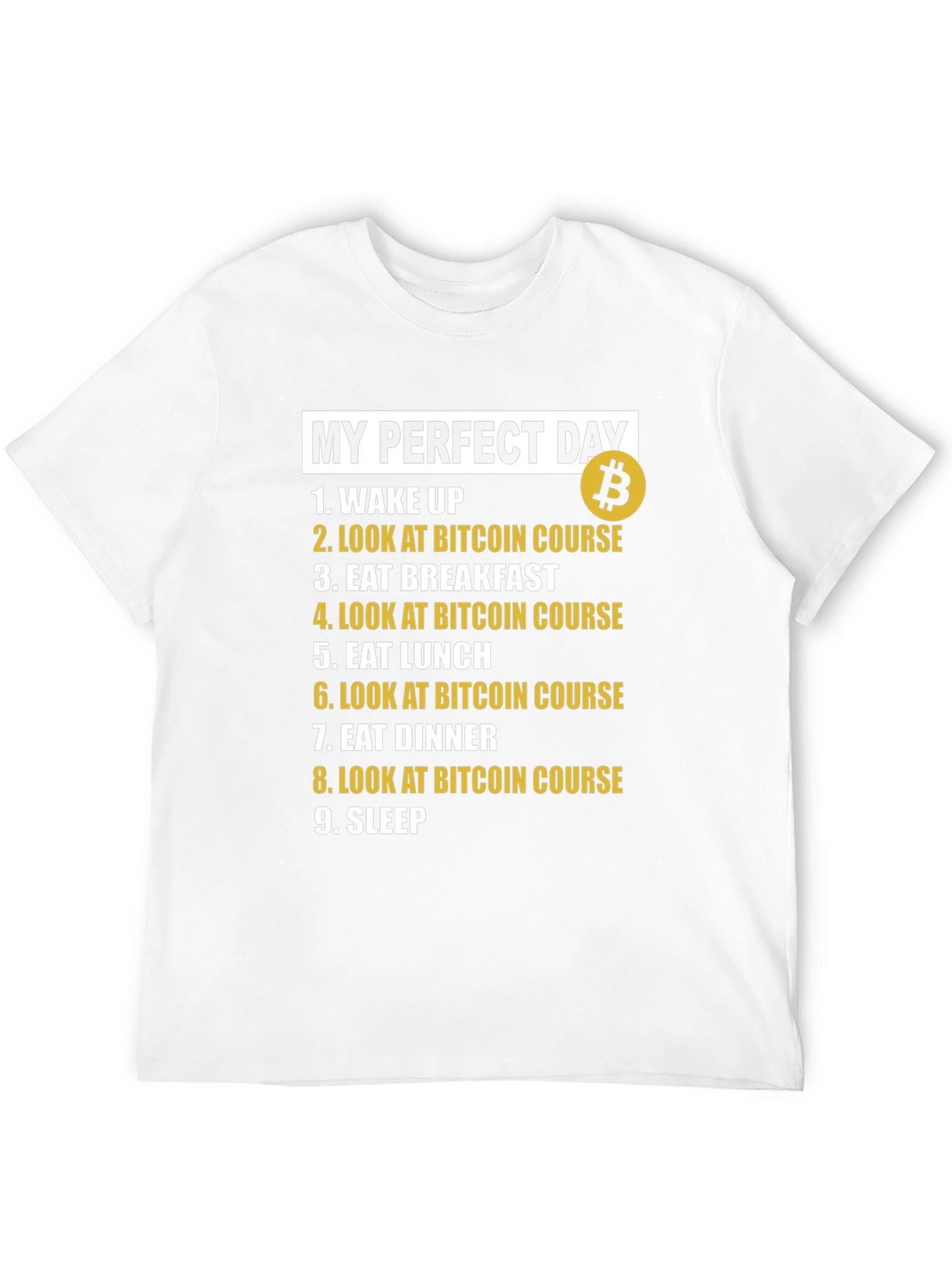 Bitcoin Lovers Perfect Day Black T-Shirt