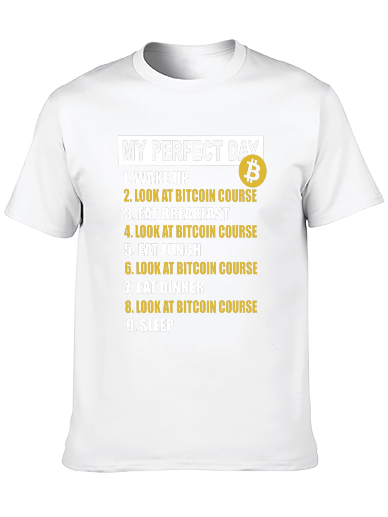 Bitcoin Lovers Perfect Day Black T-Shirt