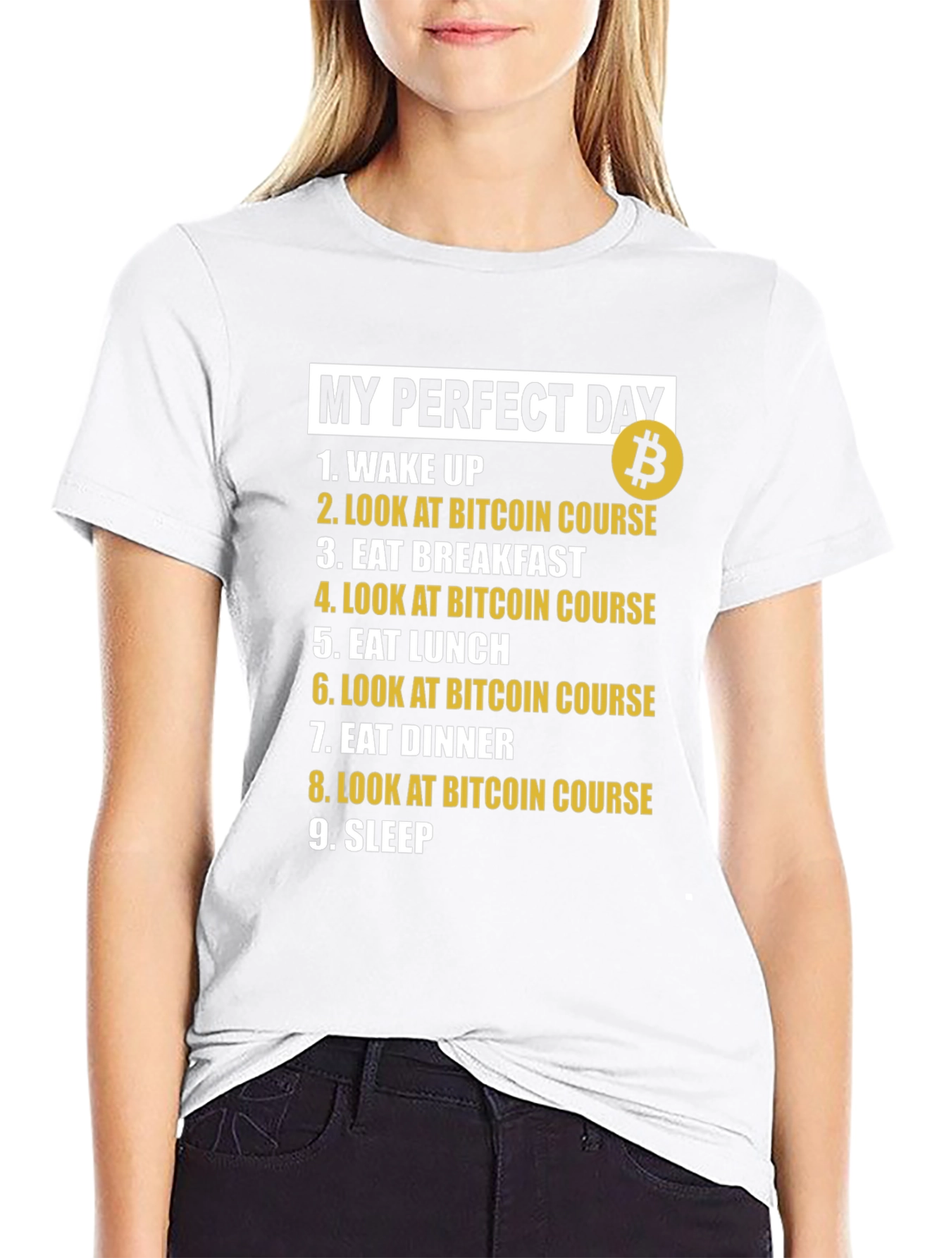 Bitcoin Lovers Perfect Day Black T-Shirt