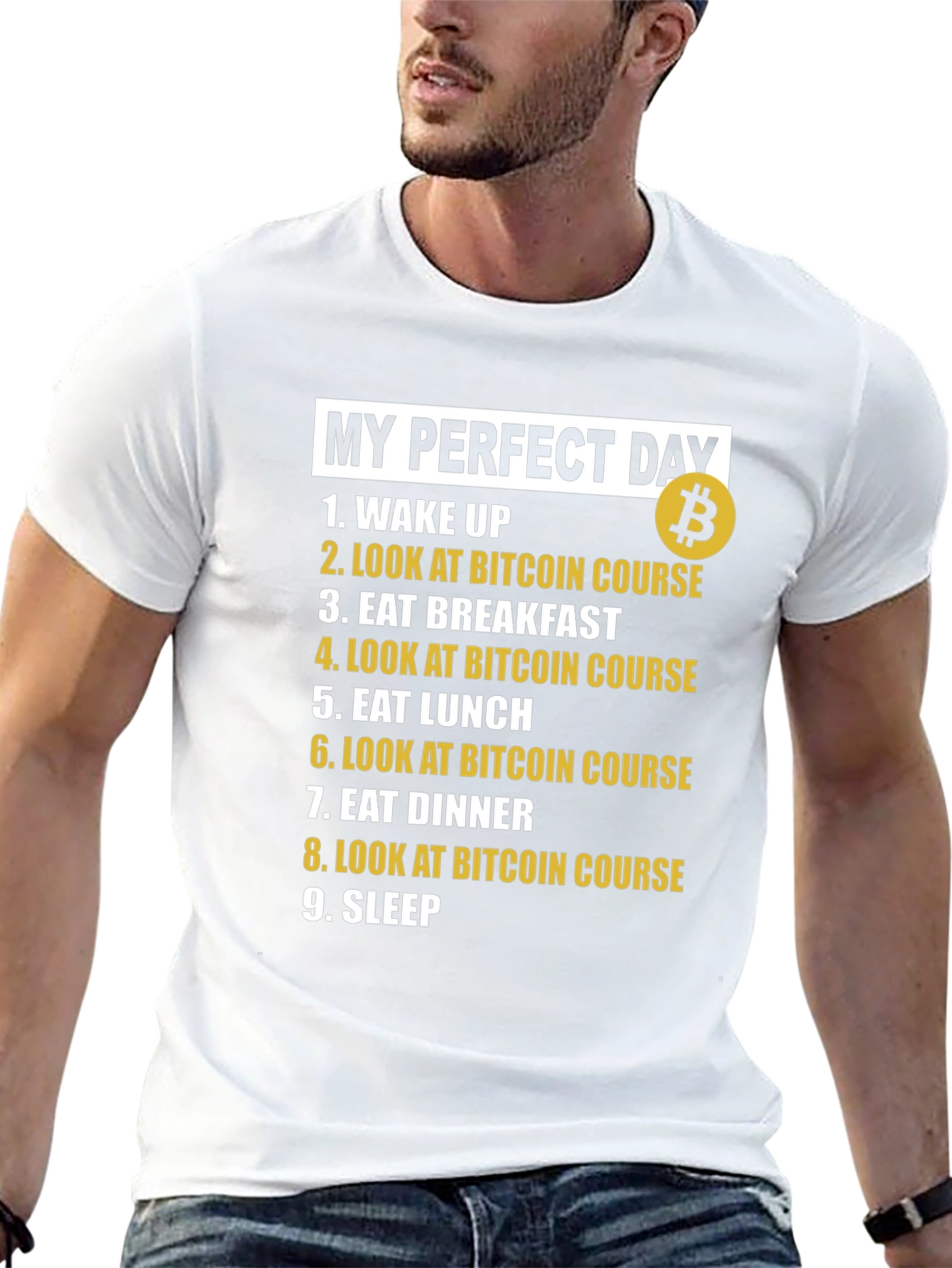 Bitcoin Lovers Perfect Day Black T-Shirt