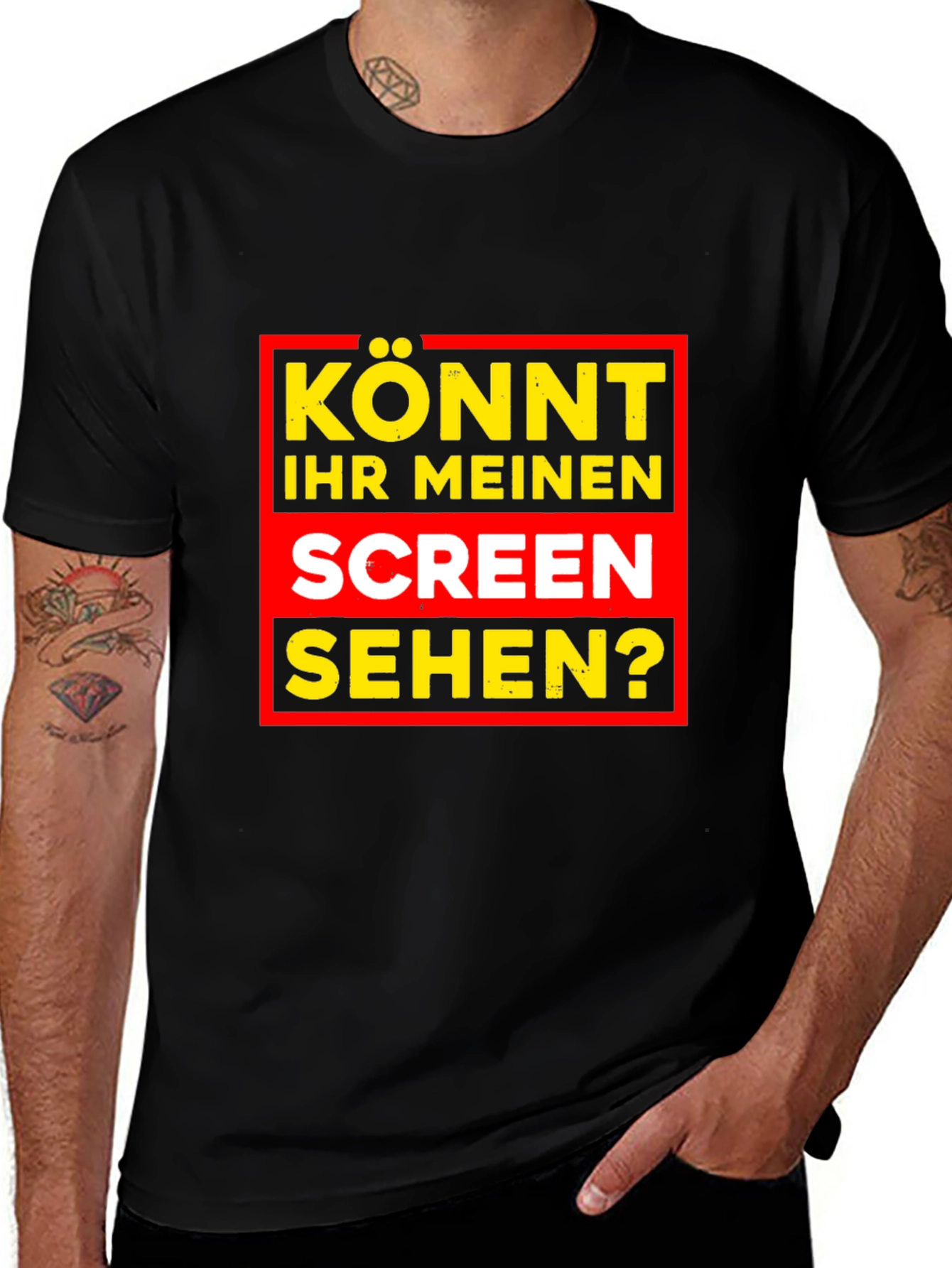 Könnt Ihr Meinen Screen Sehen? Black T-Shirt