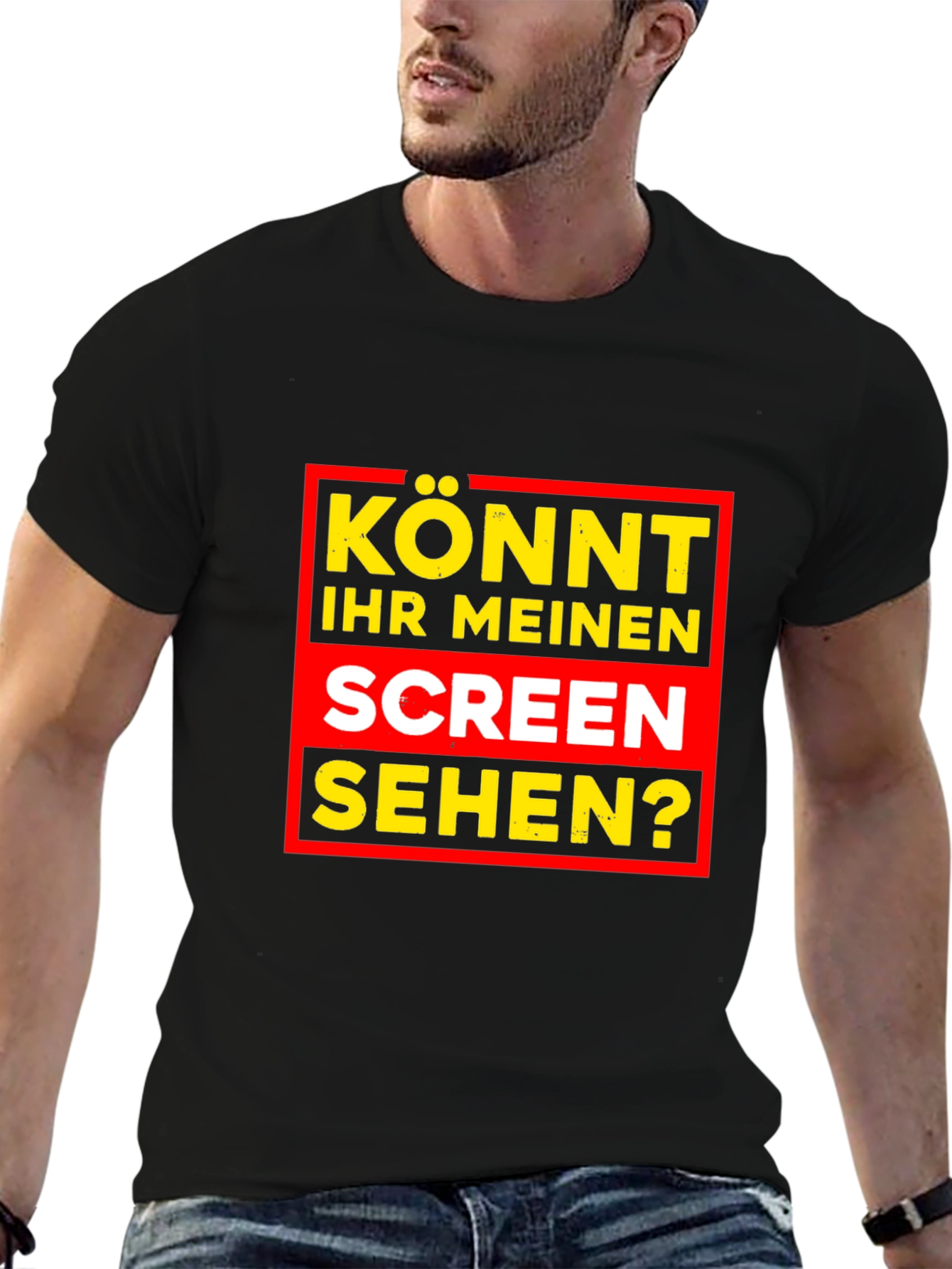 Könnt Ihr Meinen Screen Sehen? Black T-Shirt