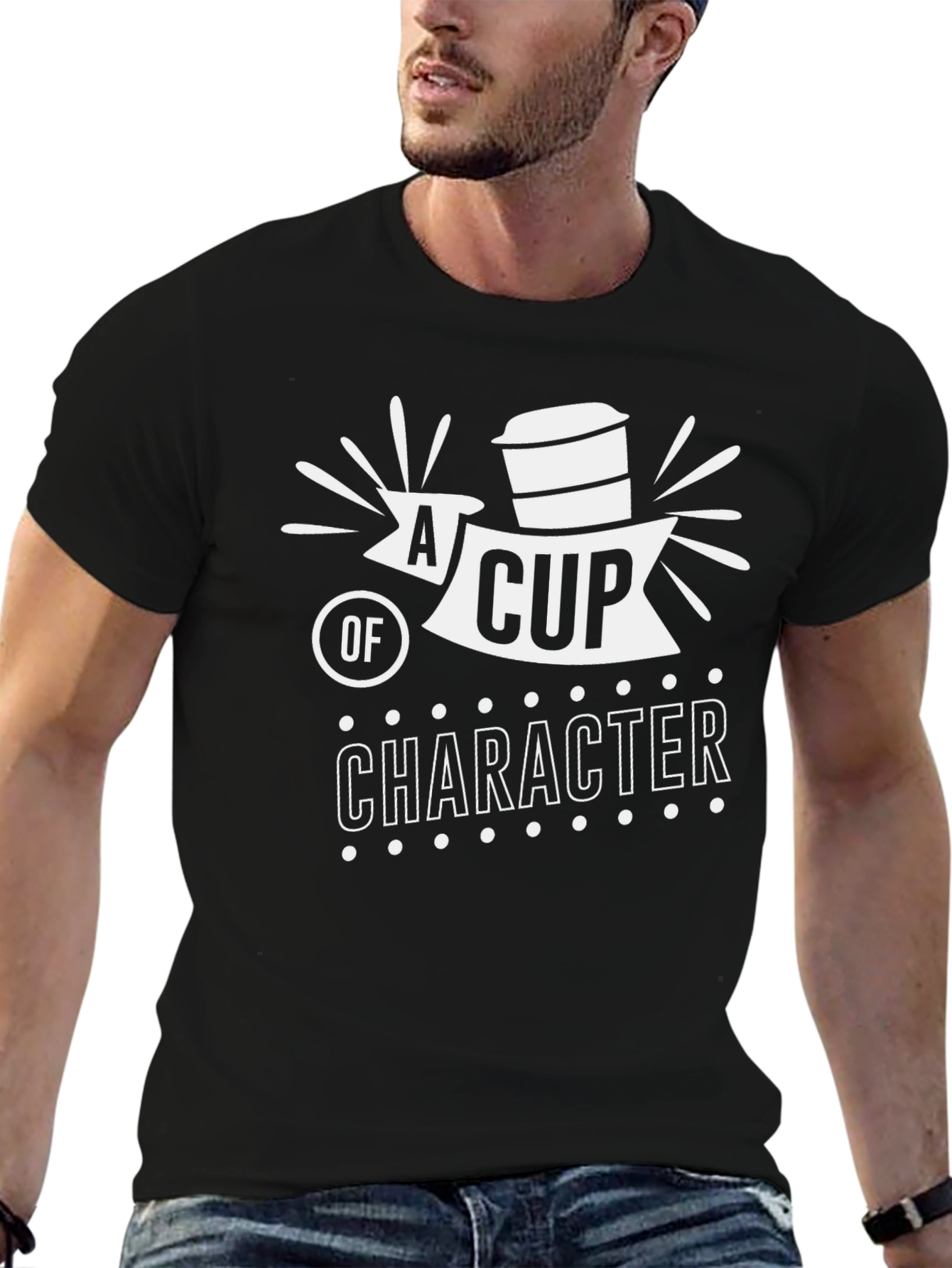 A Cup of Character Black Graphic Tee