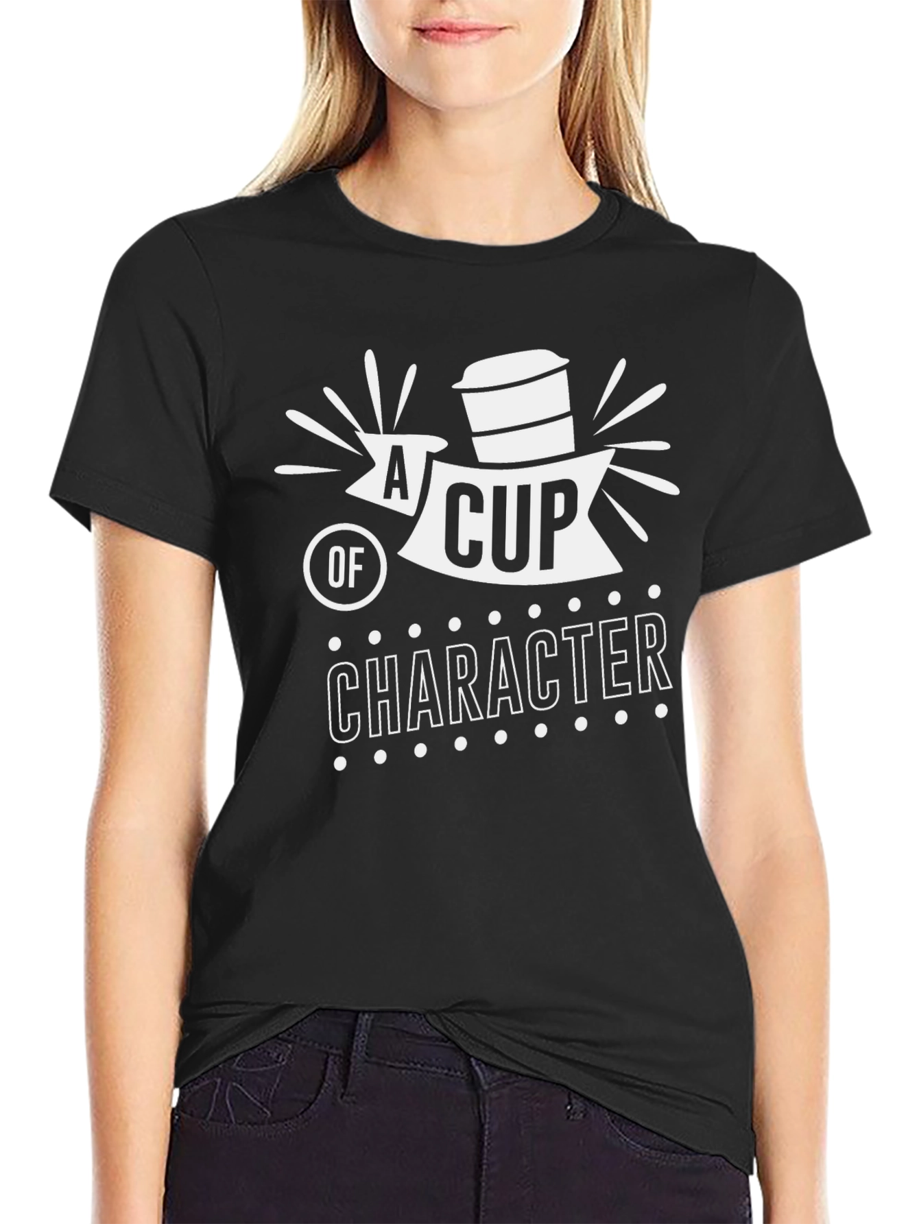 A Cup of Character Black Graphic Tee