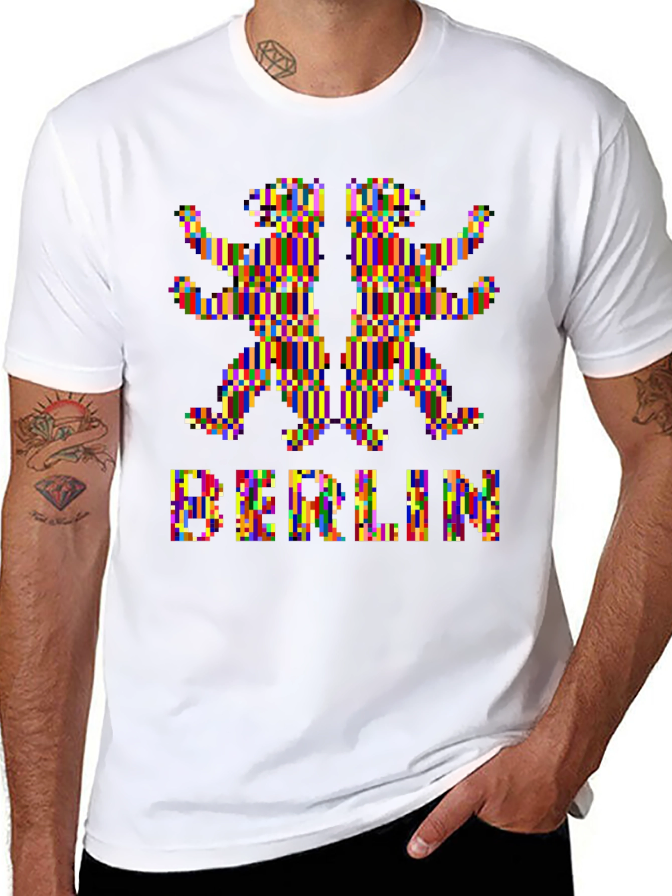 Pixel Art Berlin Bear Graphic Tee