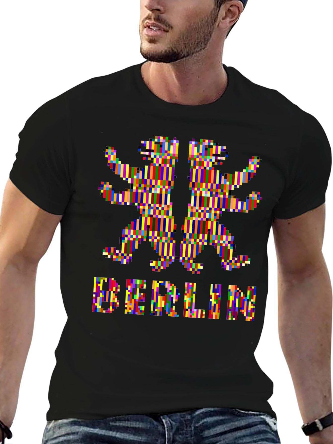 Pixel Art Berlin Bear Graphic Tee
