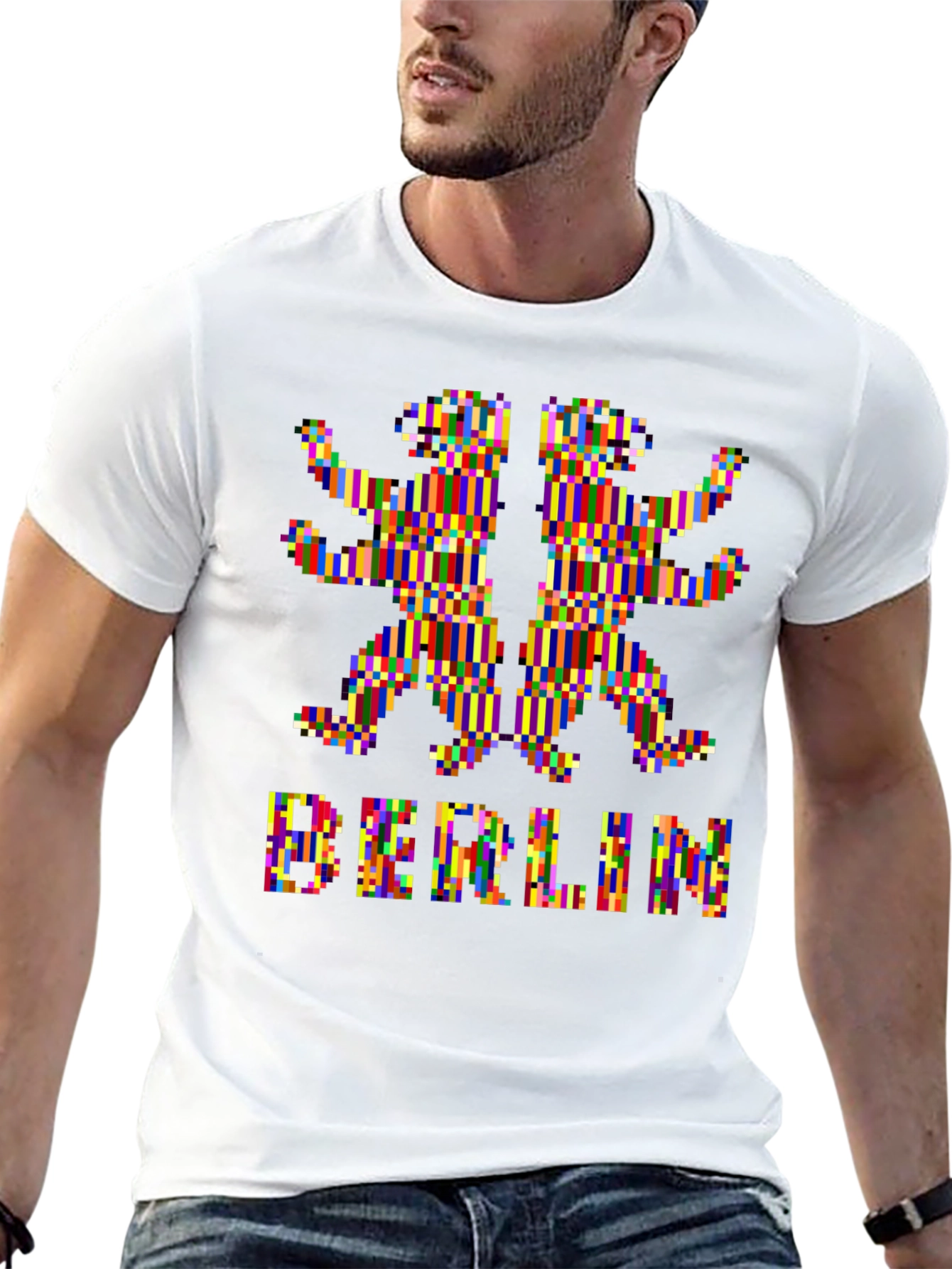 Pixel Art Berlin Bear Graphic Tee