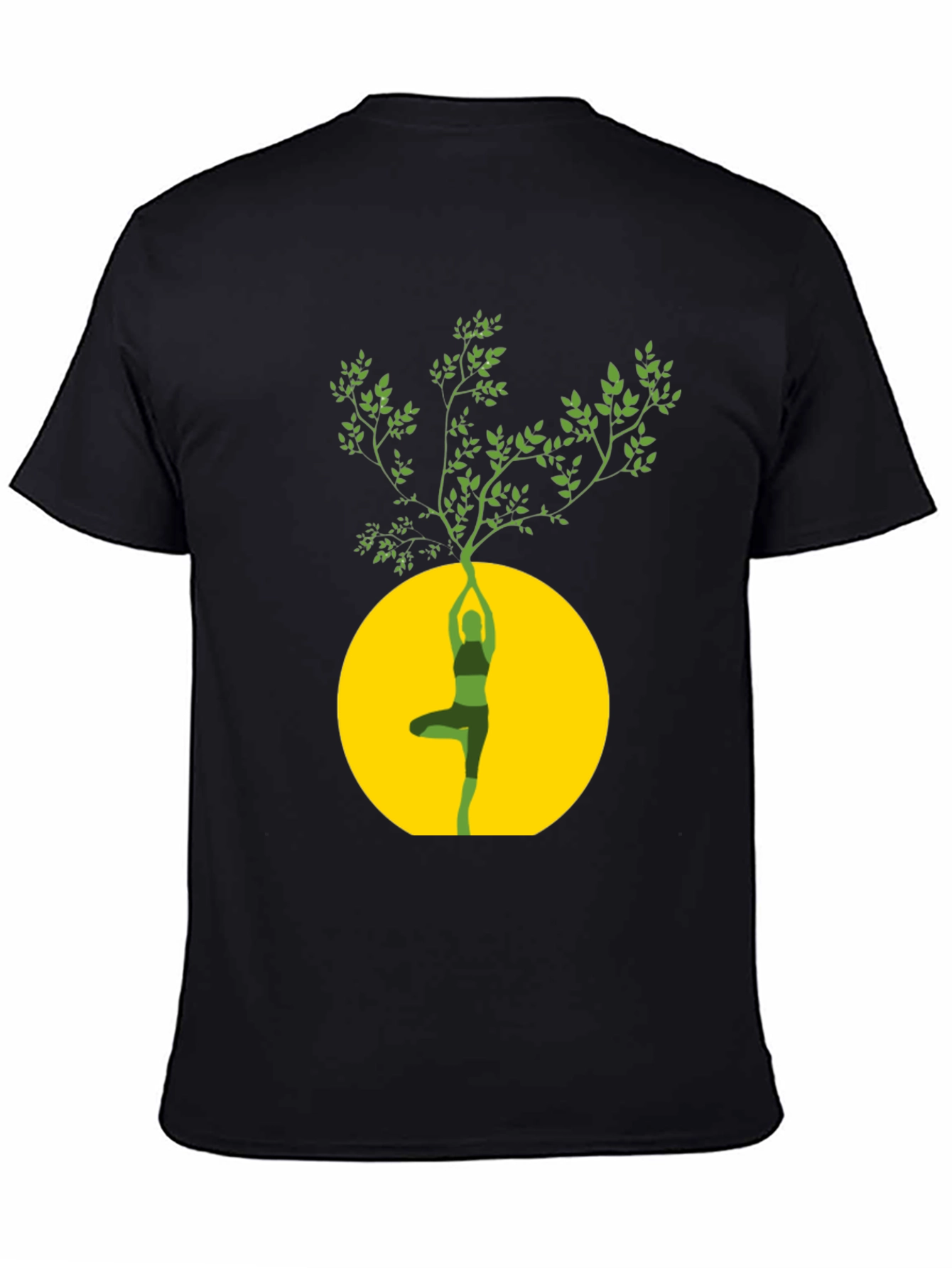 Yoga Tree Graphic Black T-Shirt