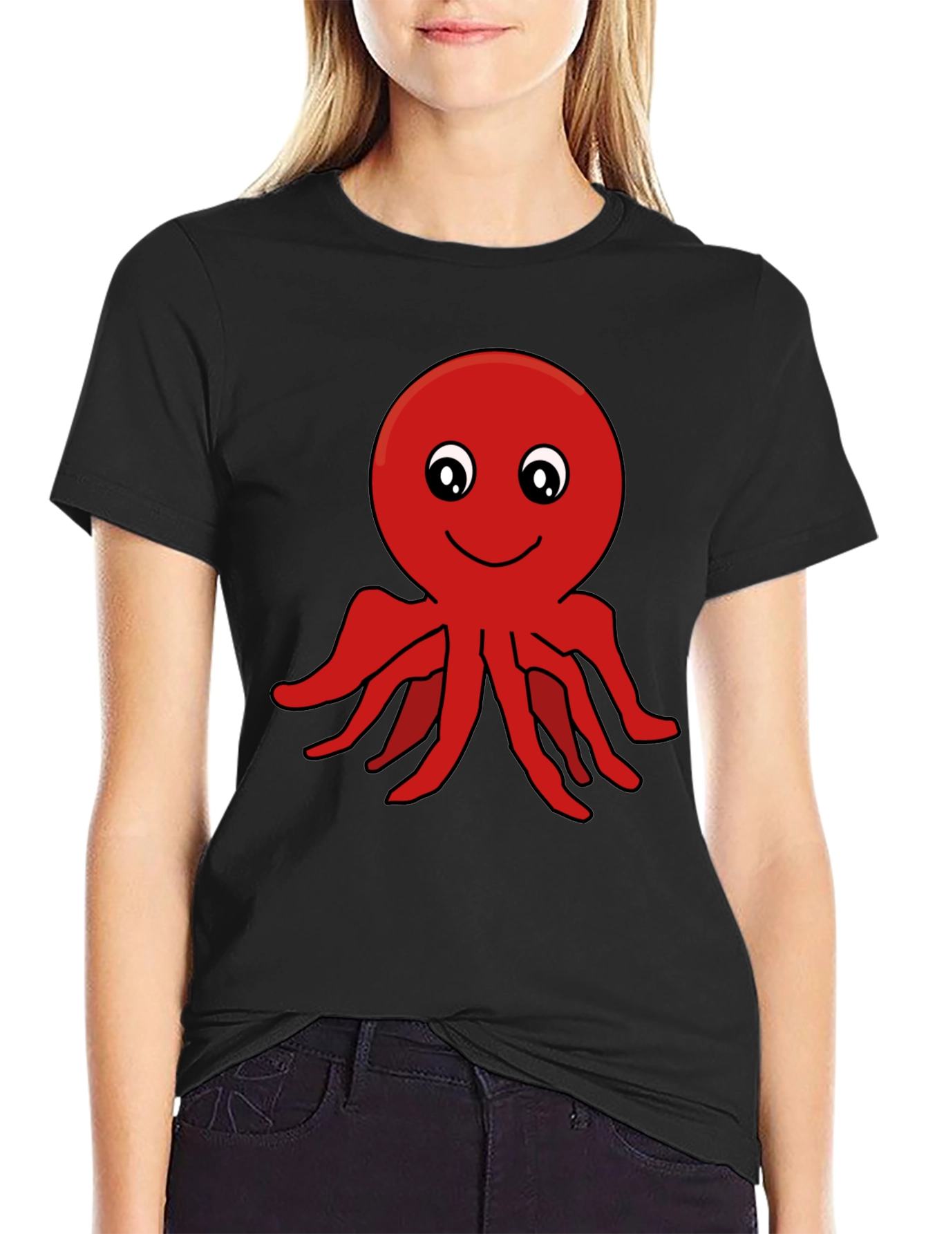 Octopus Graphic Black T-Shirt