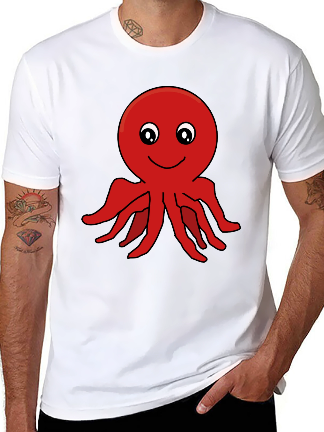Octopus Graphic Black T-Shirt