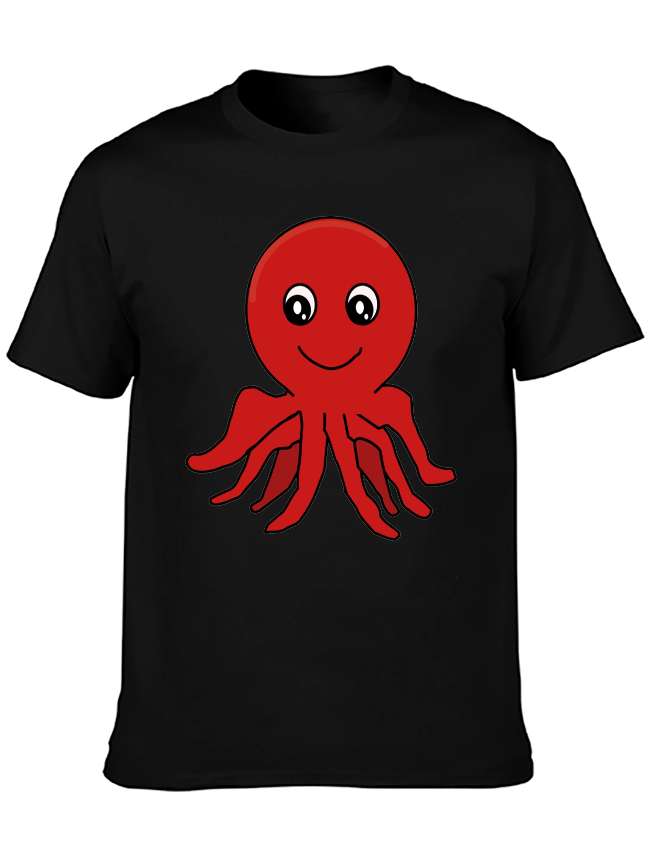 Octopus Graphic Black T-Shirt
