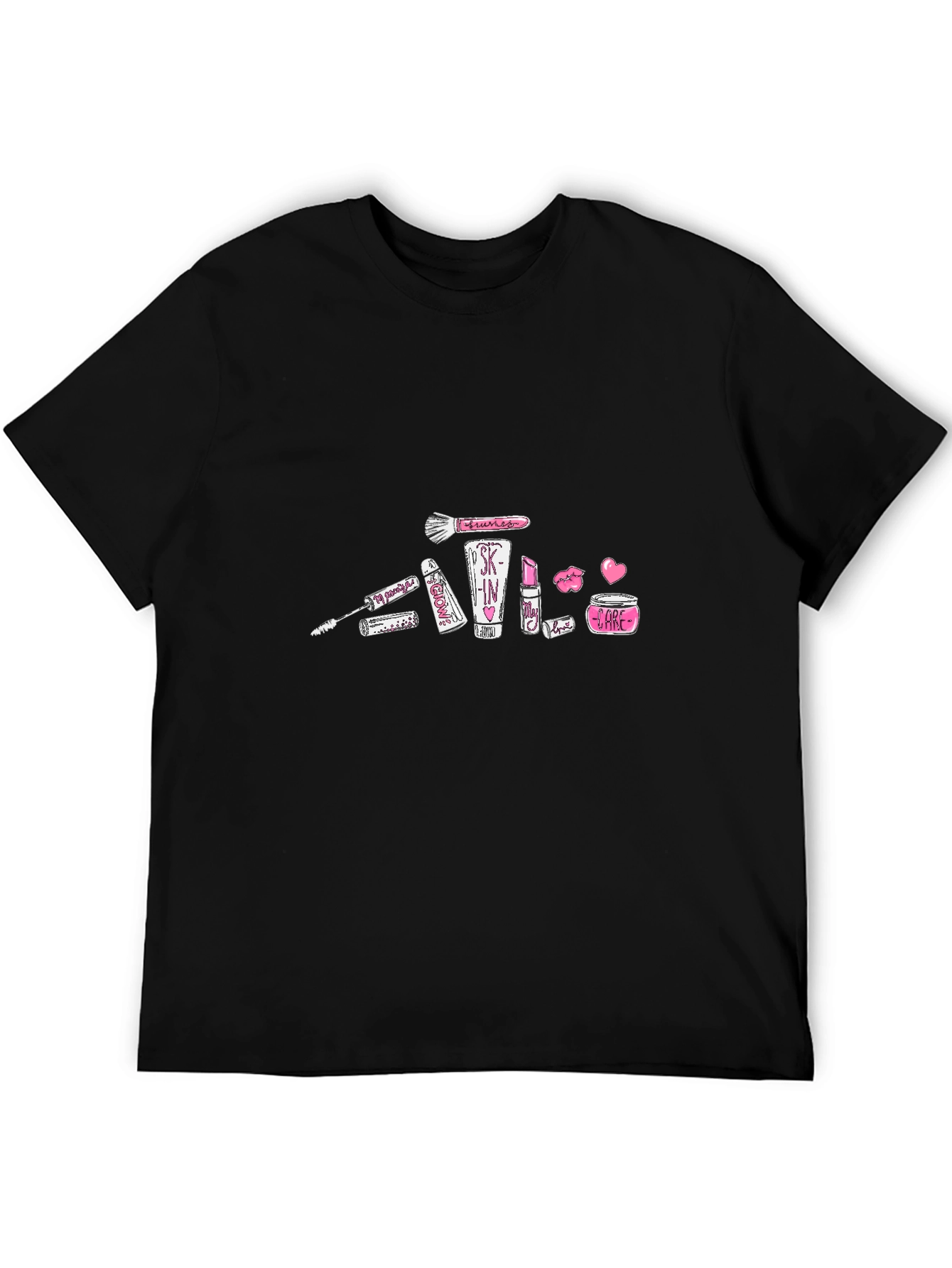 Makeup Graphic Black T-Shirt