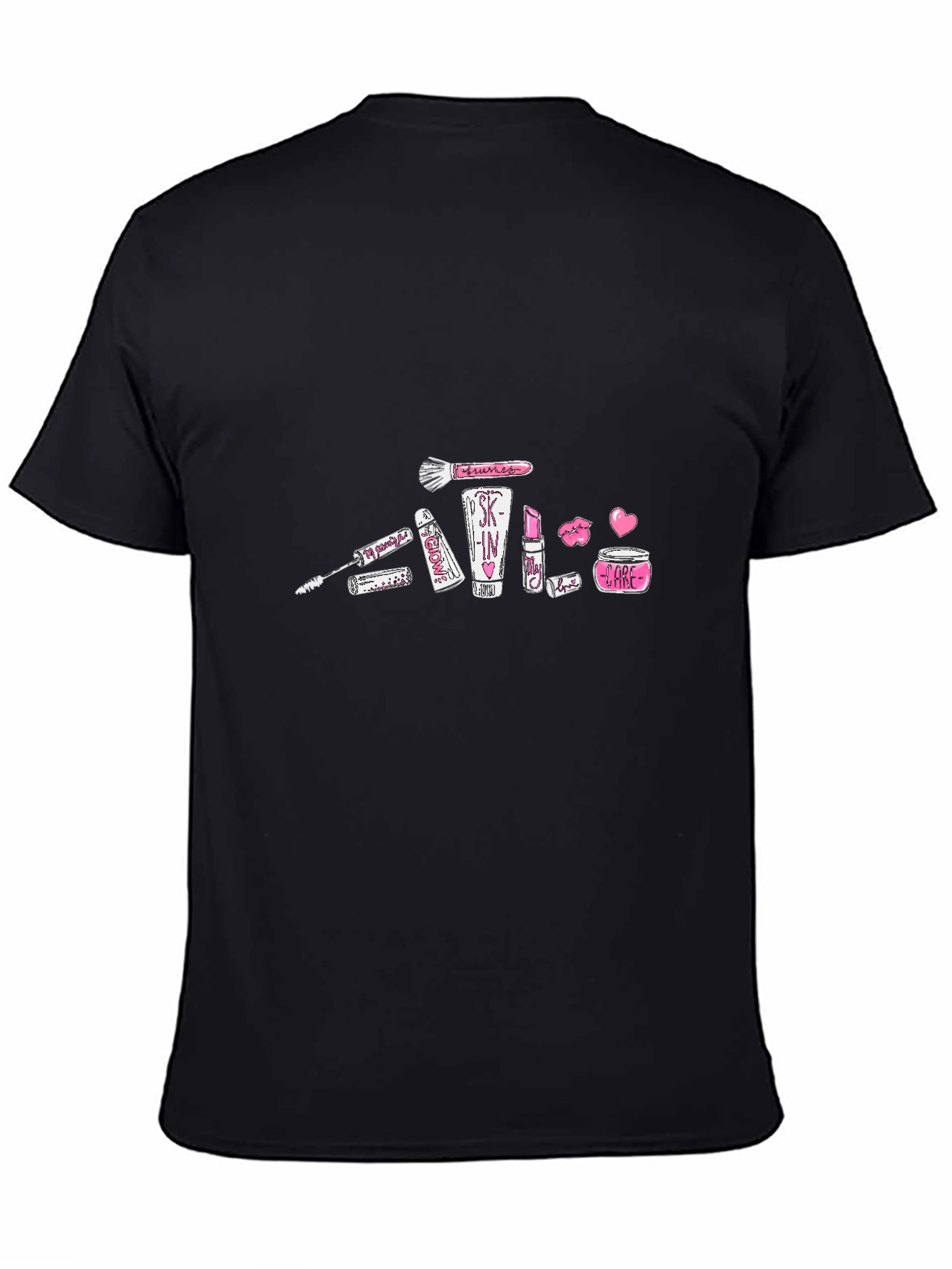 Makeup Graphic Black T-Shirt