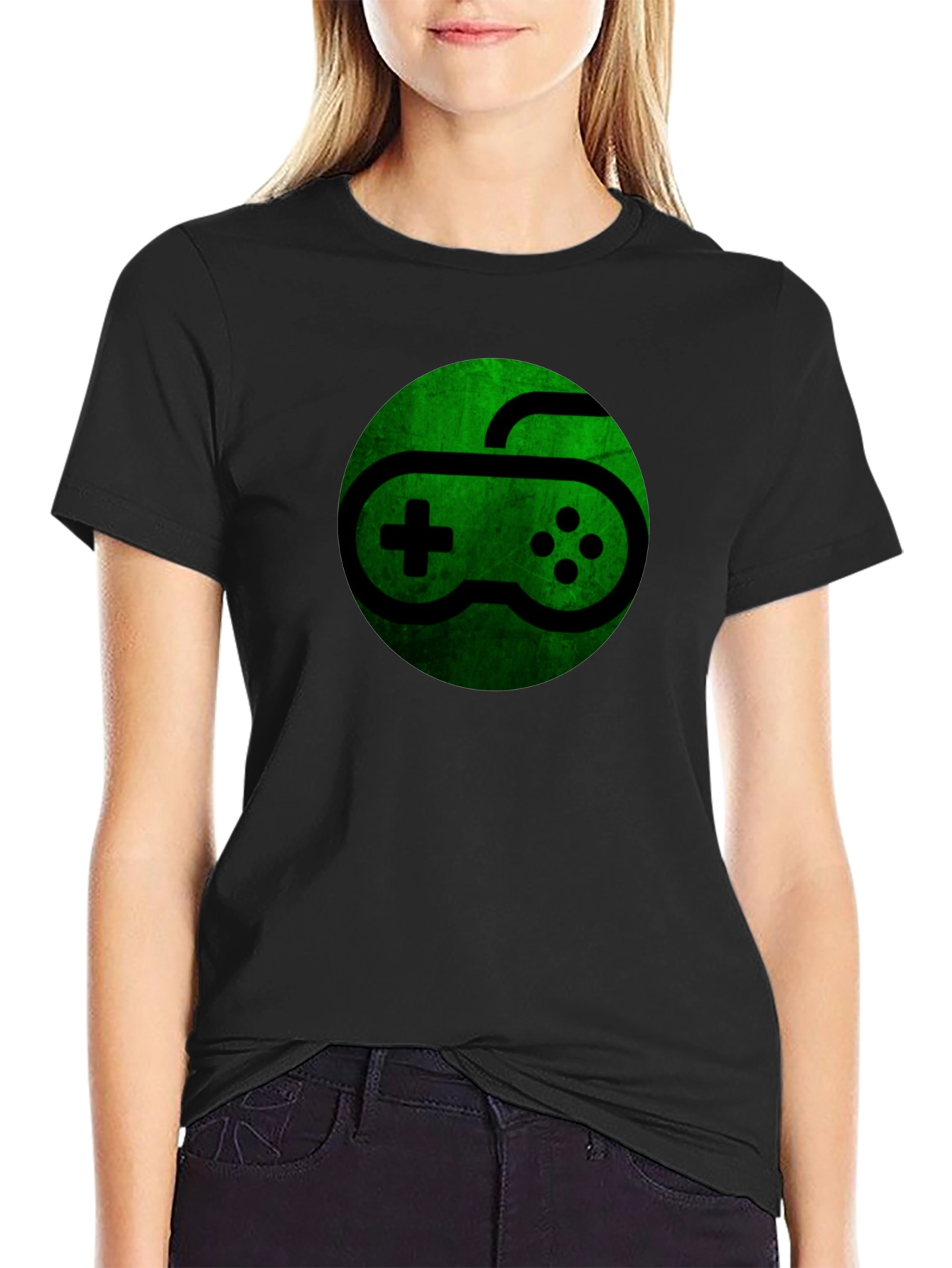 Gaming Controller Graphic T-Shirt - Black