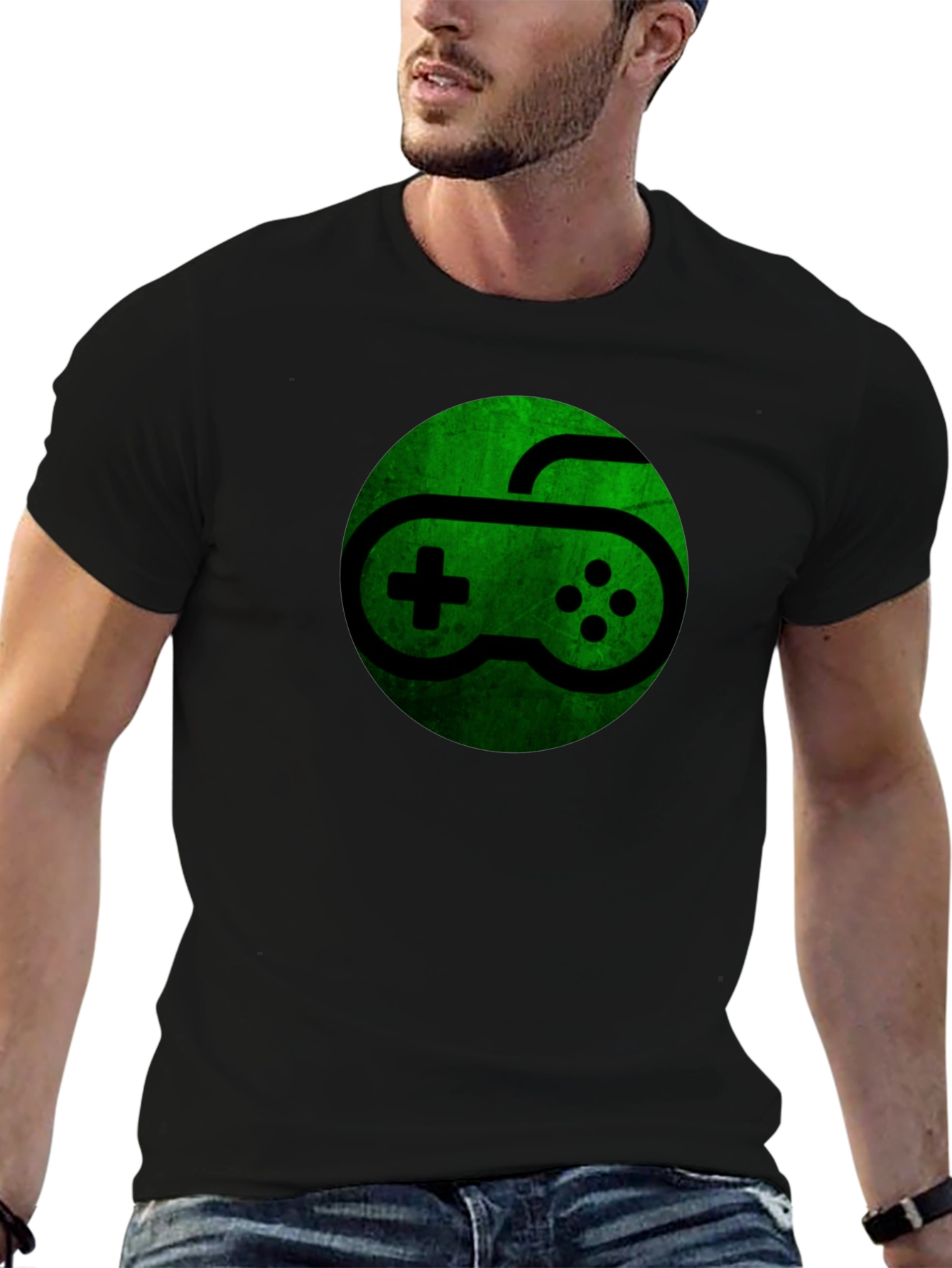 Gaming Controller Graphic T-Shirt - Black