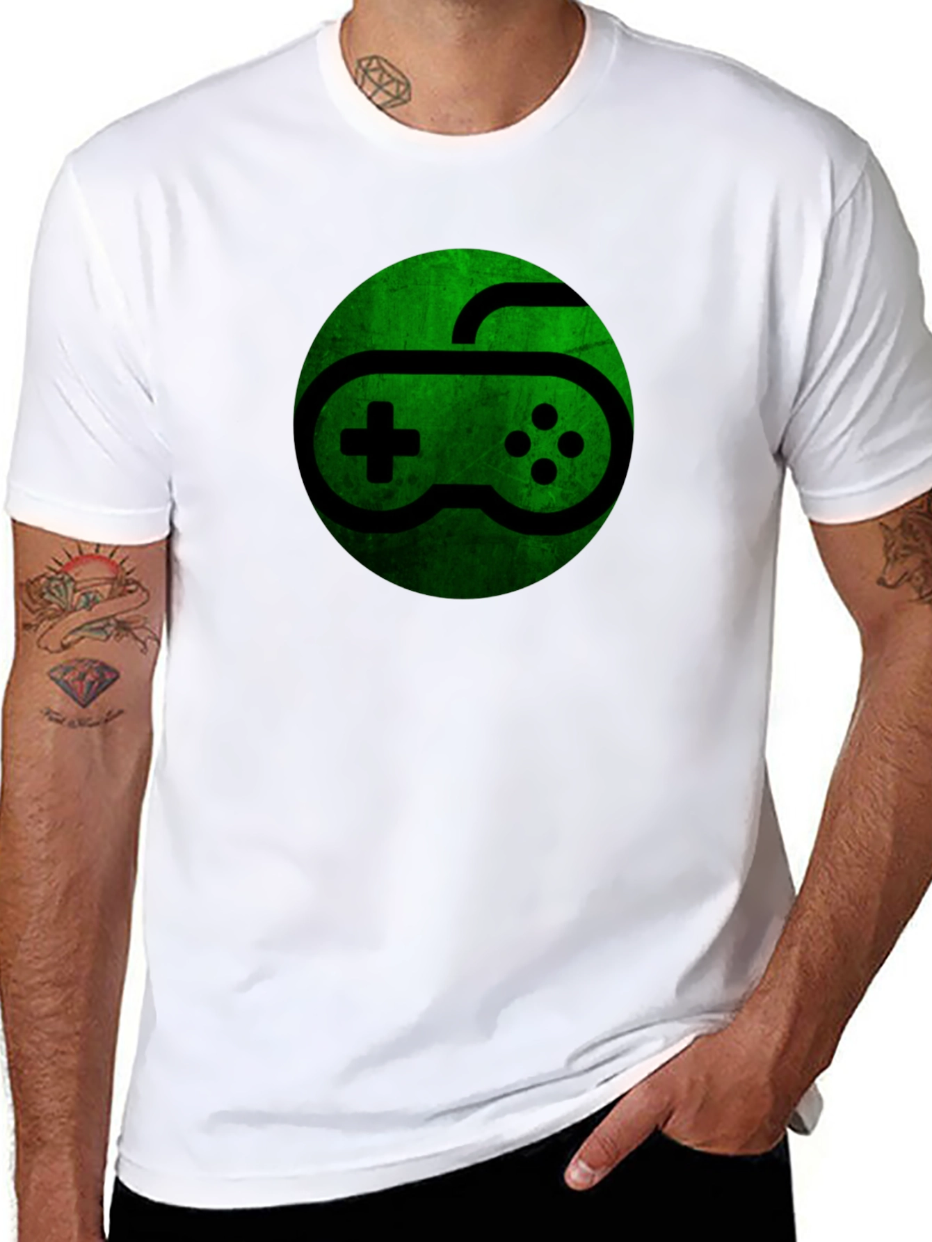 Gaming Controller Graphic T-Shirt - Black