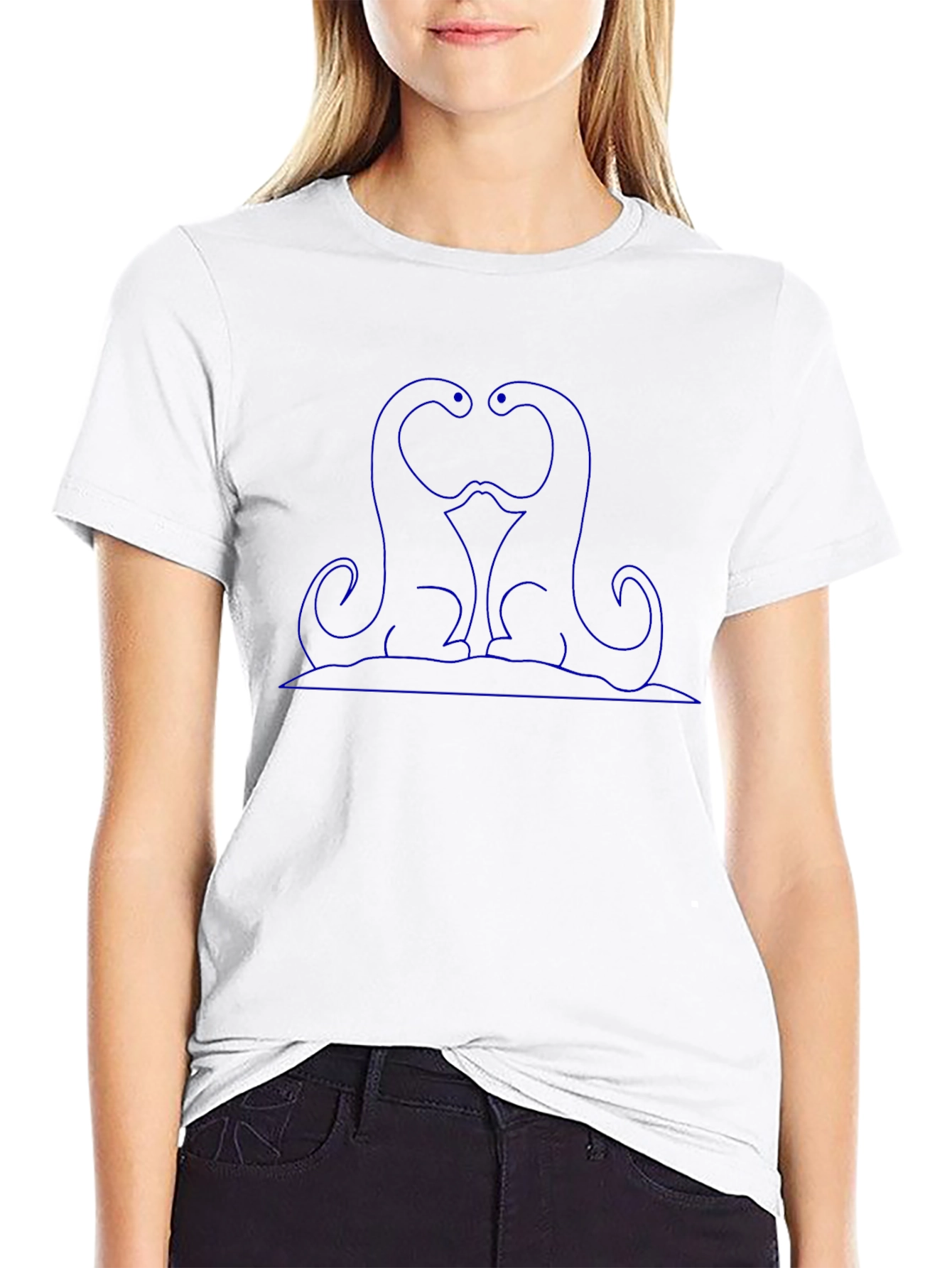 Dinosaur Lovers Black Cotton Graphic Tee