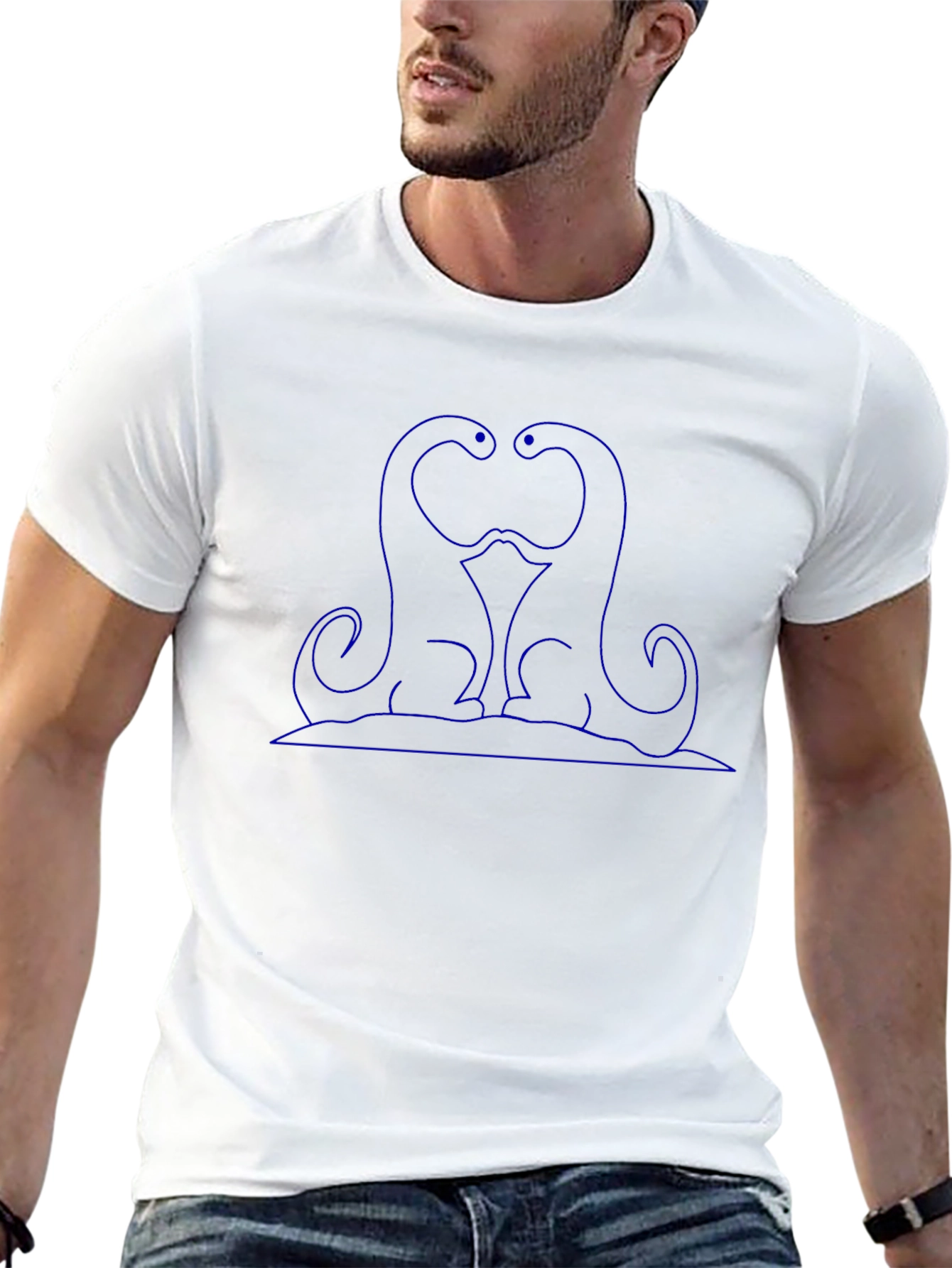 Dinosaur Lovers Black Cotton Graphic Tee