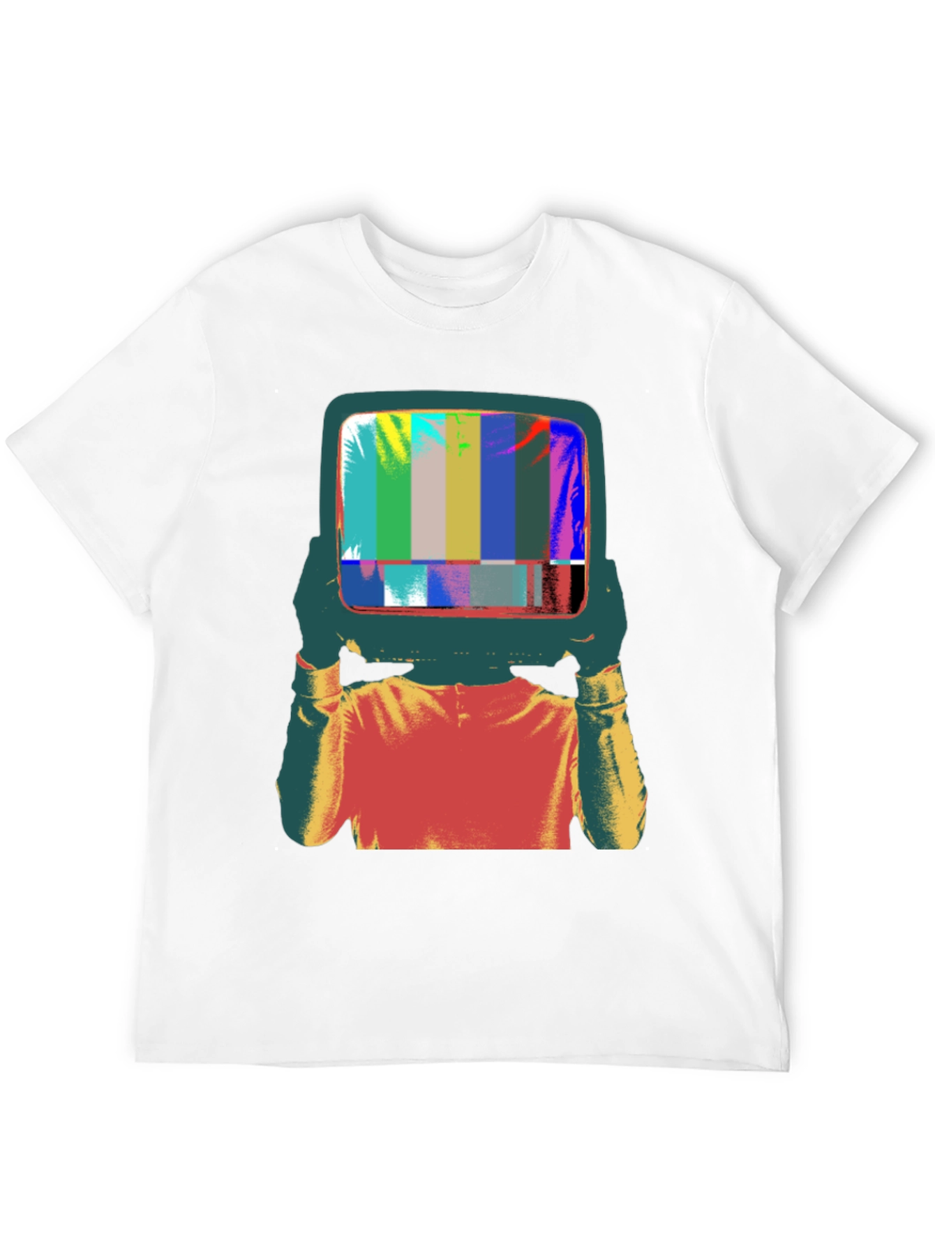 Retro TV Head Graphic Tee - Black