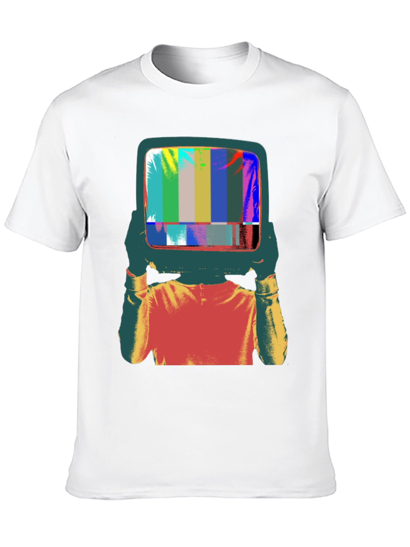 Retro TV Head Graphic Tee - Black