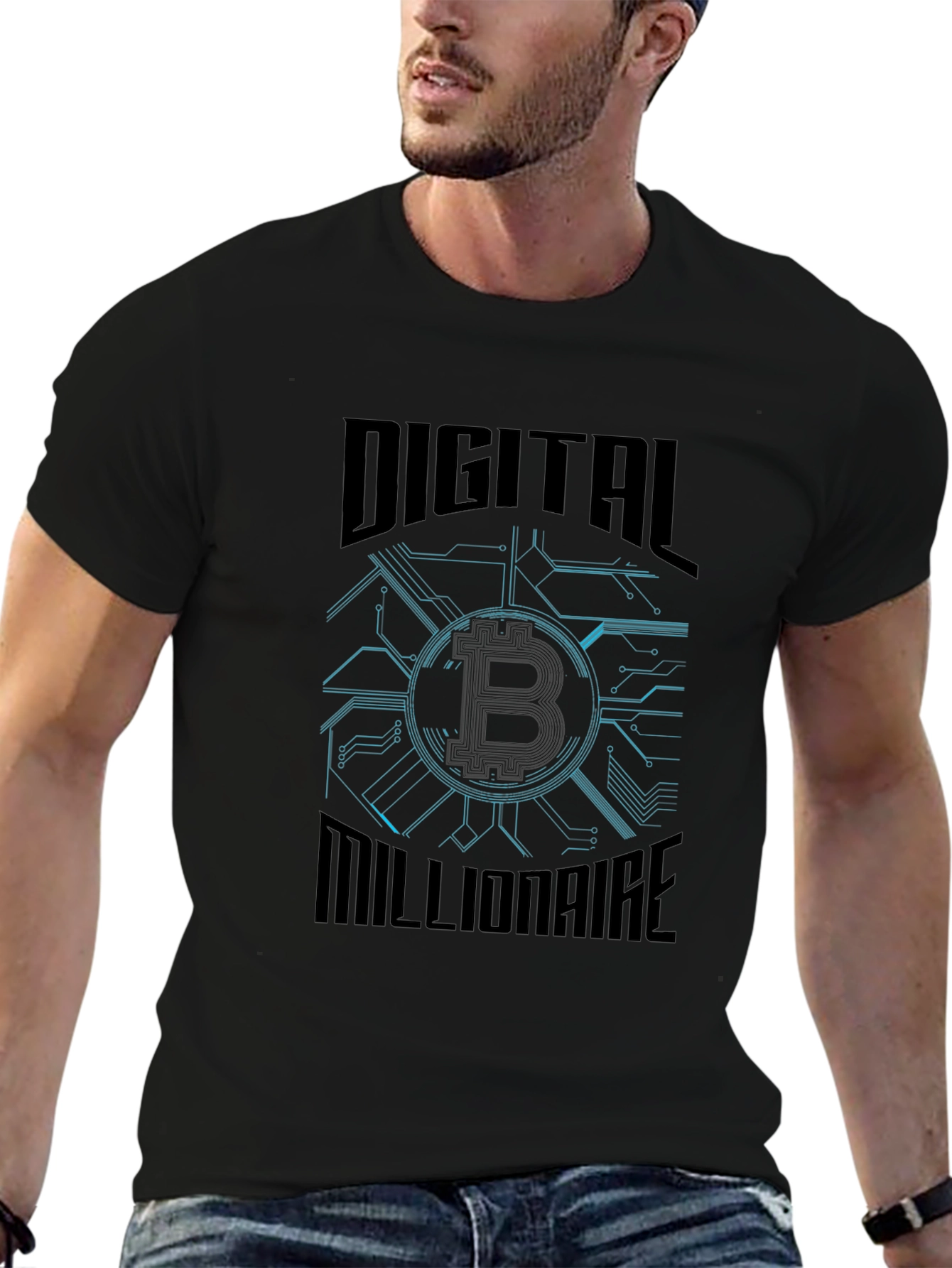 Digital Millionaire Bitcoin Graphic T-Shirt