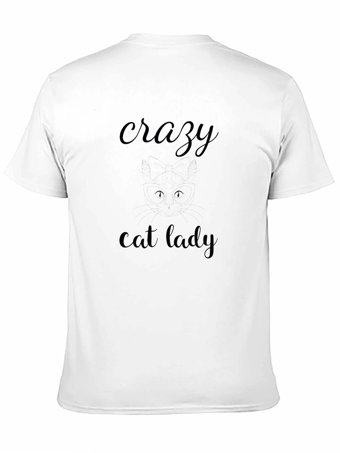 Crazy Cat Lady Black Graphic Tee Shirt
