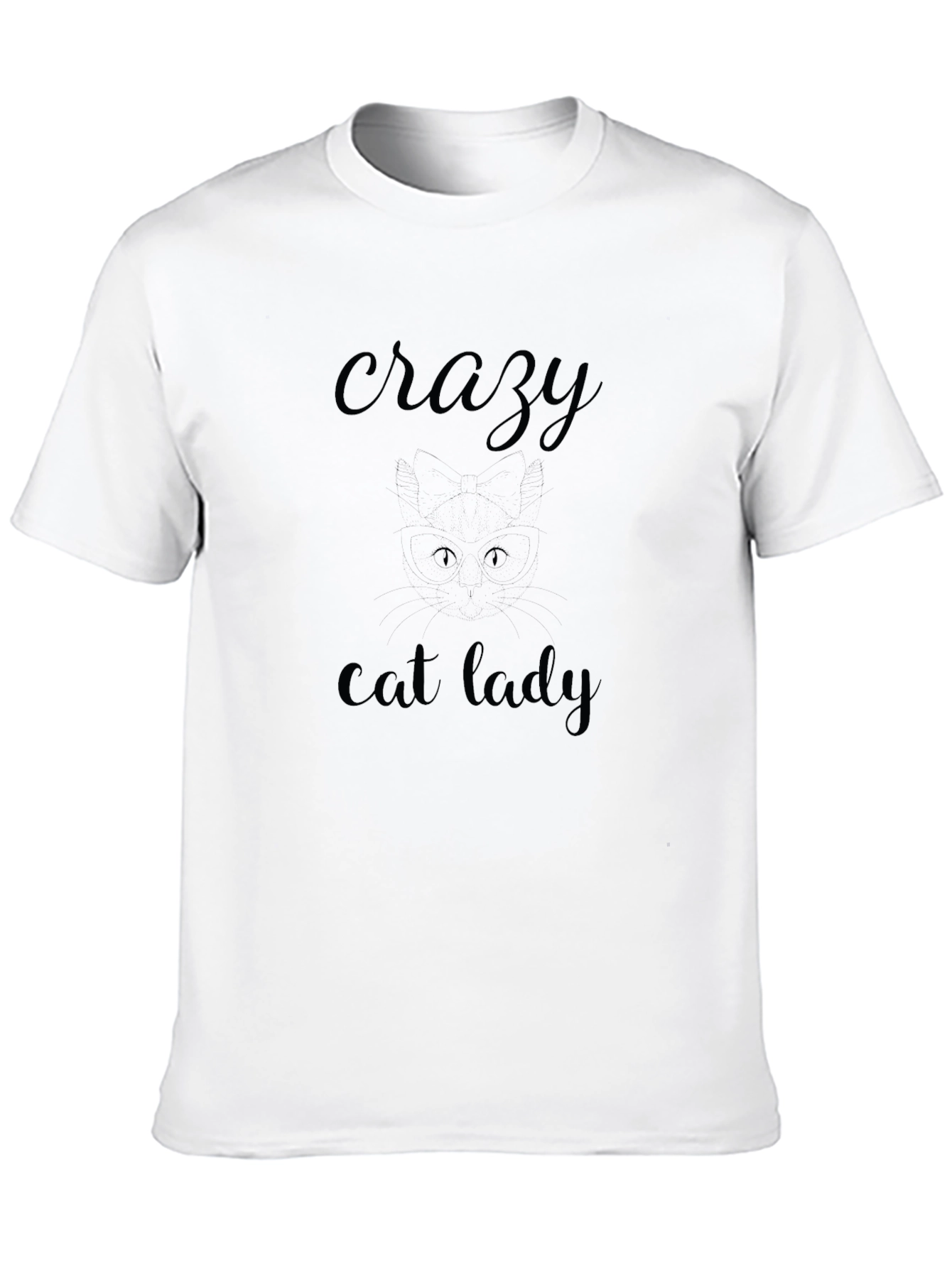 Crazy Cat Lady Black Graphic Tee Shirt