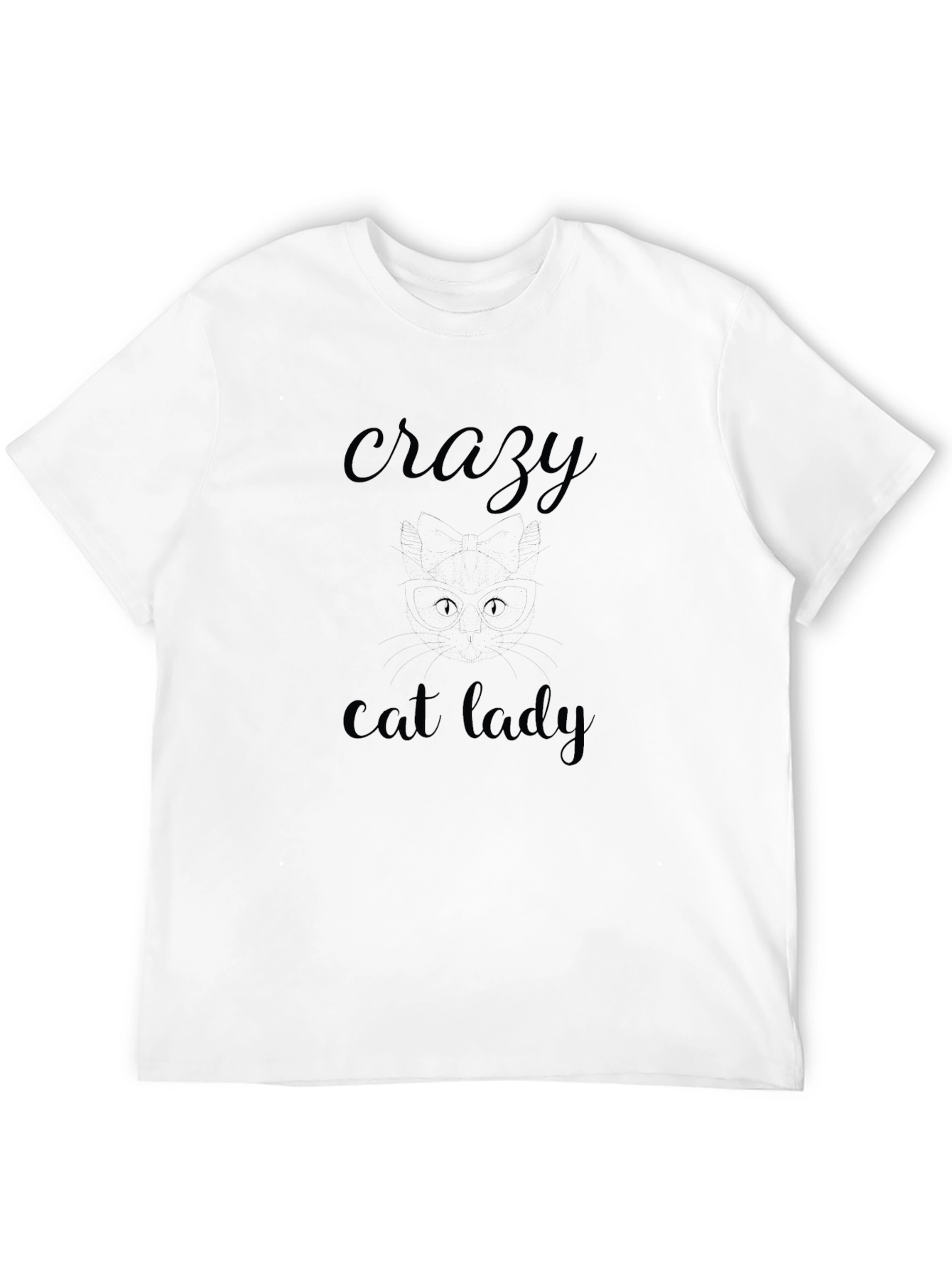 Crazy Cat Lady Black Graphic Tee Shirt