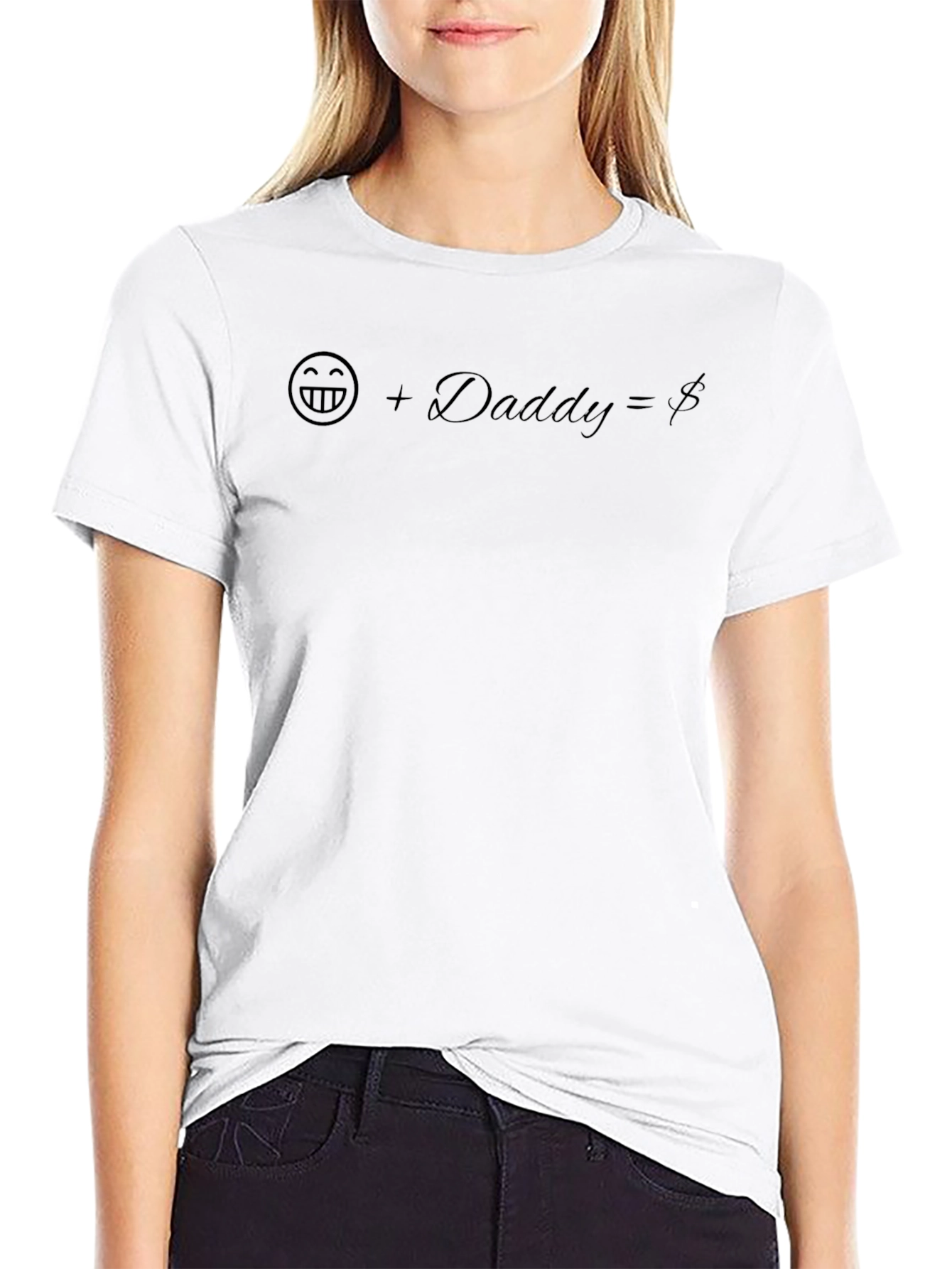 Funny Daddy Graphic Tee - Black Cotton Blend