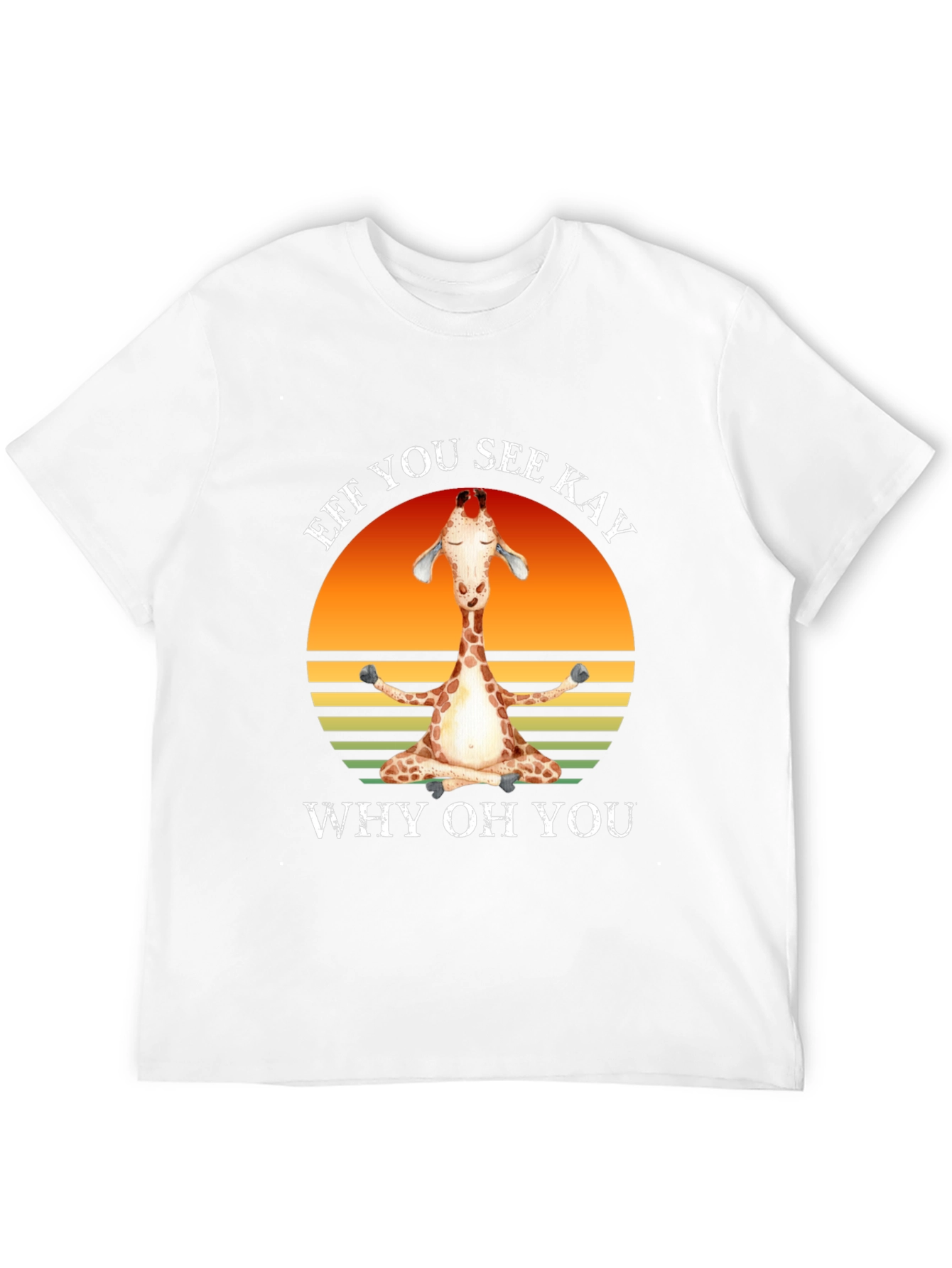Funny Giraffe Yoga T-Shirt - Eff You See Kay