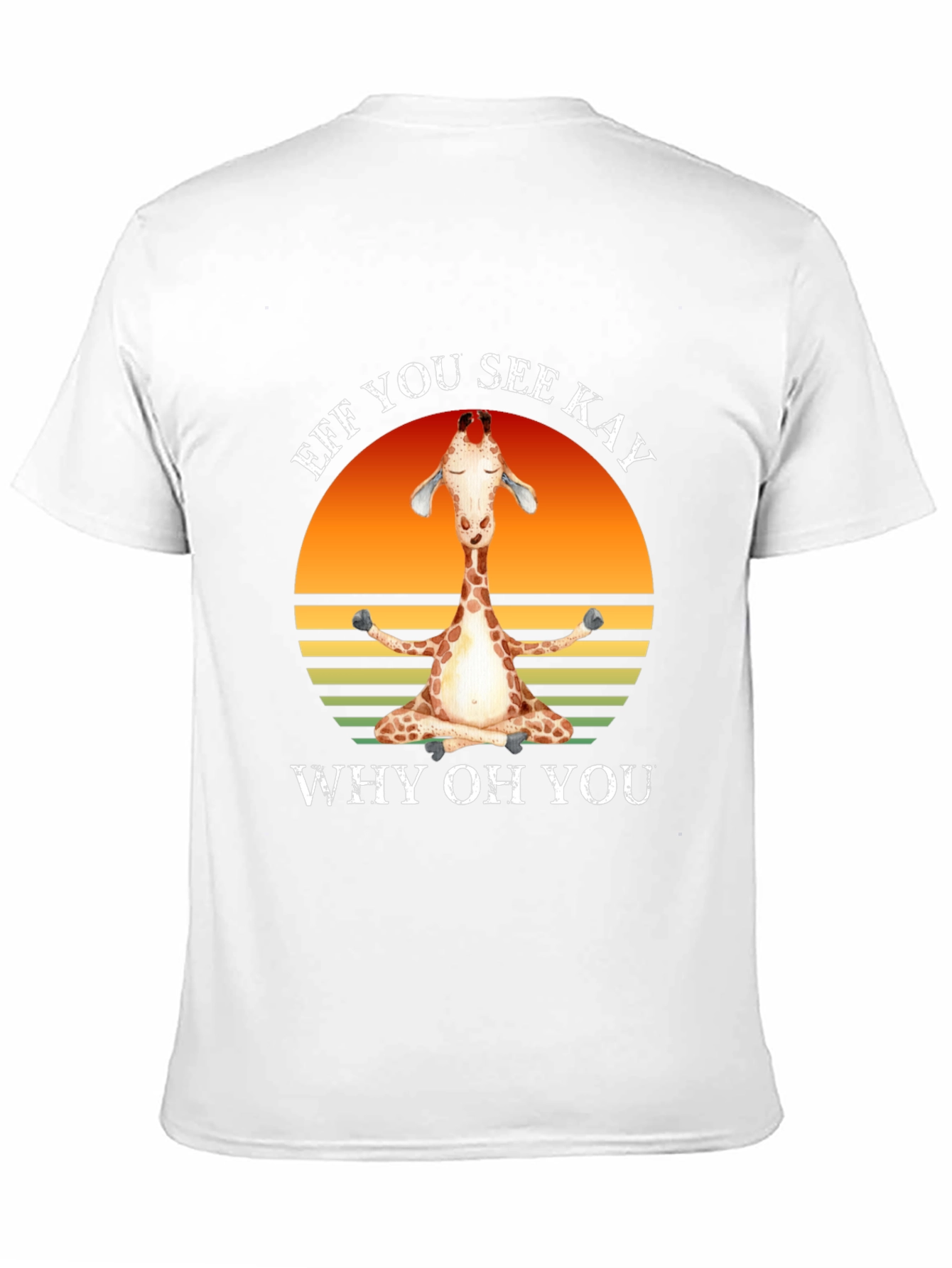 Funny Giraffe Yoga T-Shirt - Eff You See Kay
