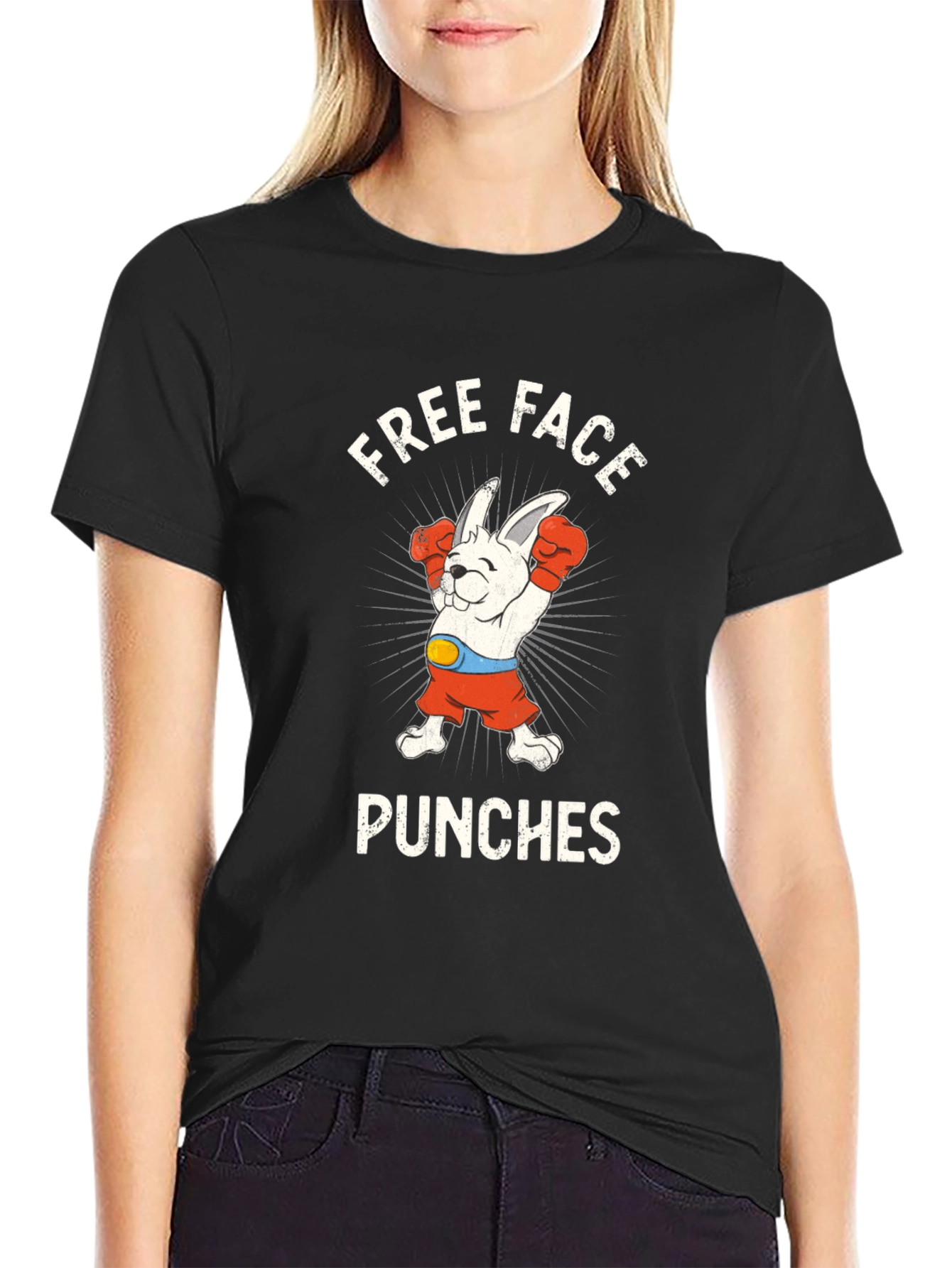 Free Face Punches Bunny Boxing T-Shirt