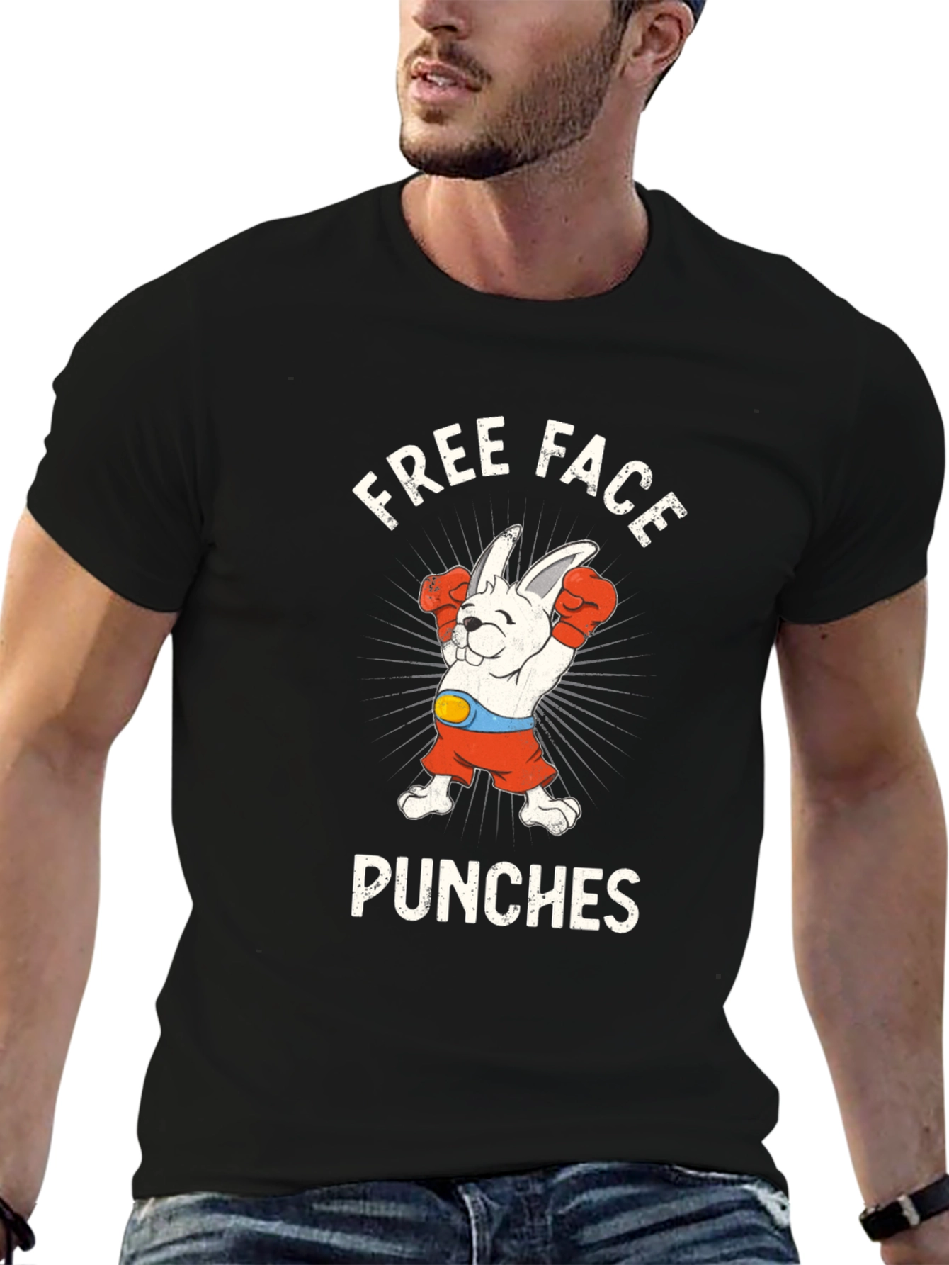Free Face Punches Bunny Boxing T-Shirt