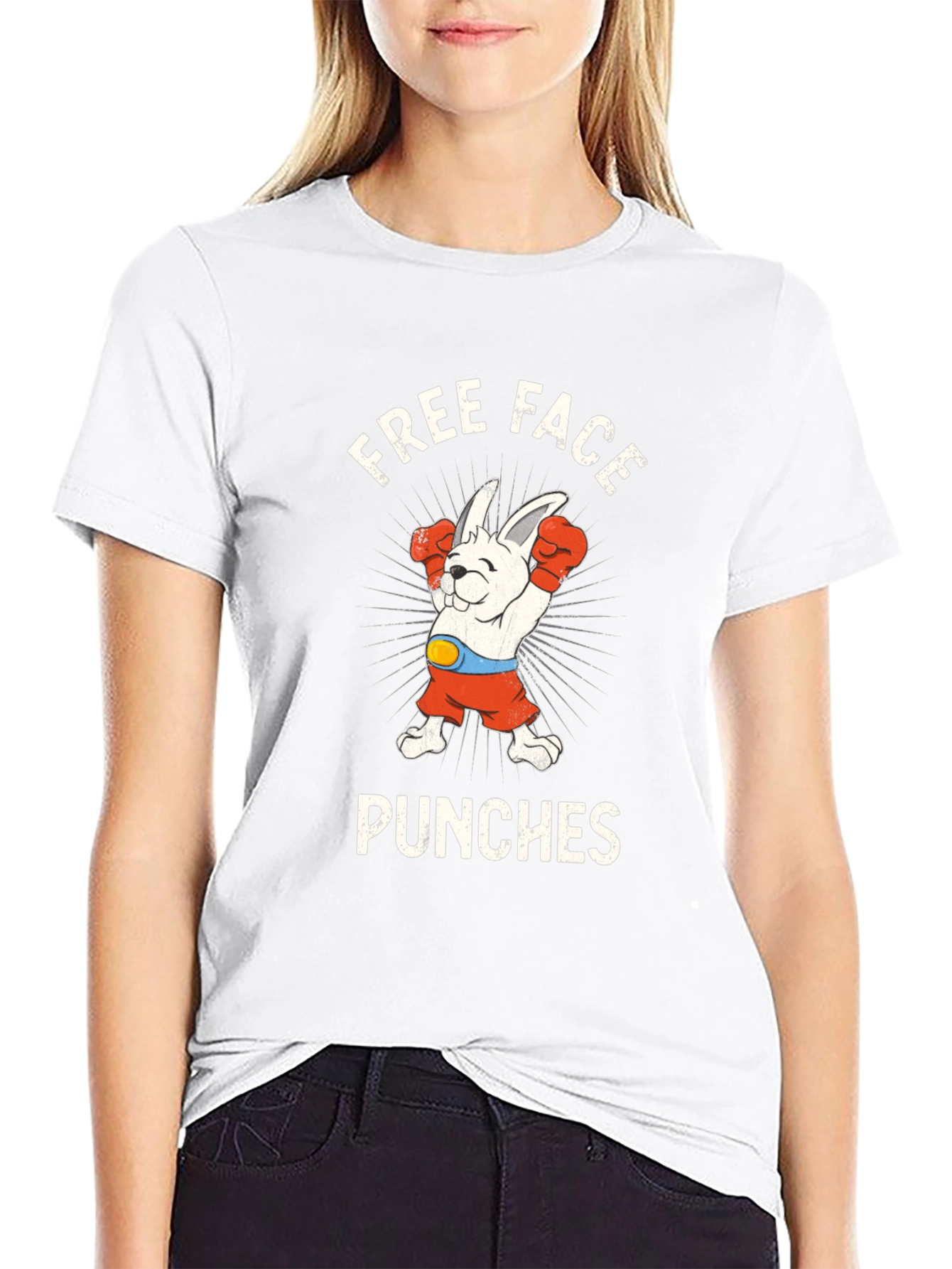 Free Face Punches Bunny Boxing T-Shirt