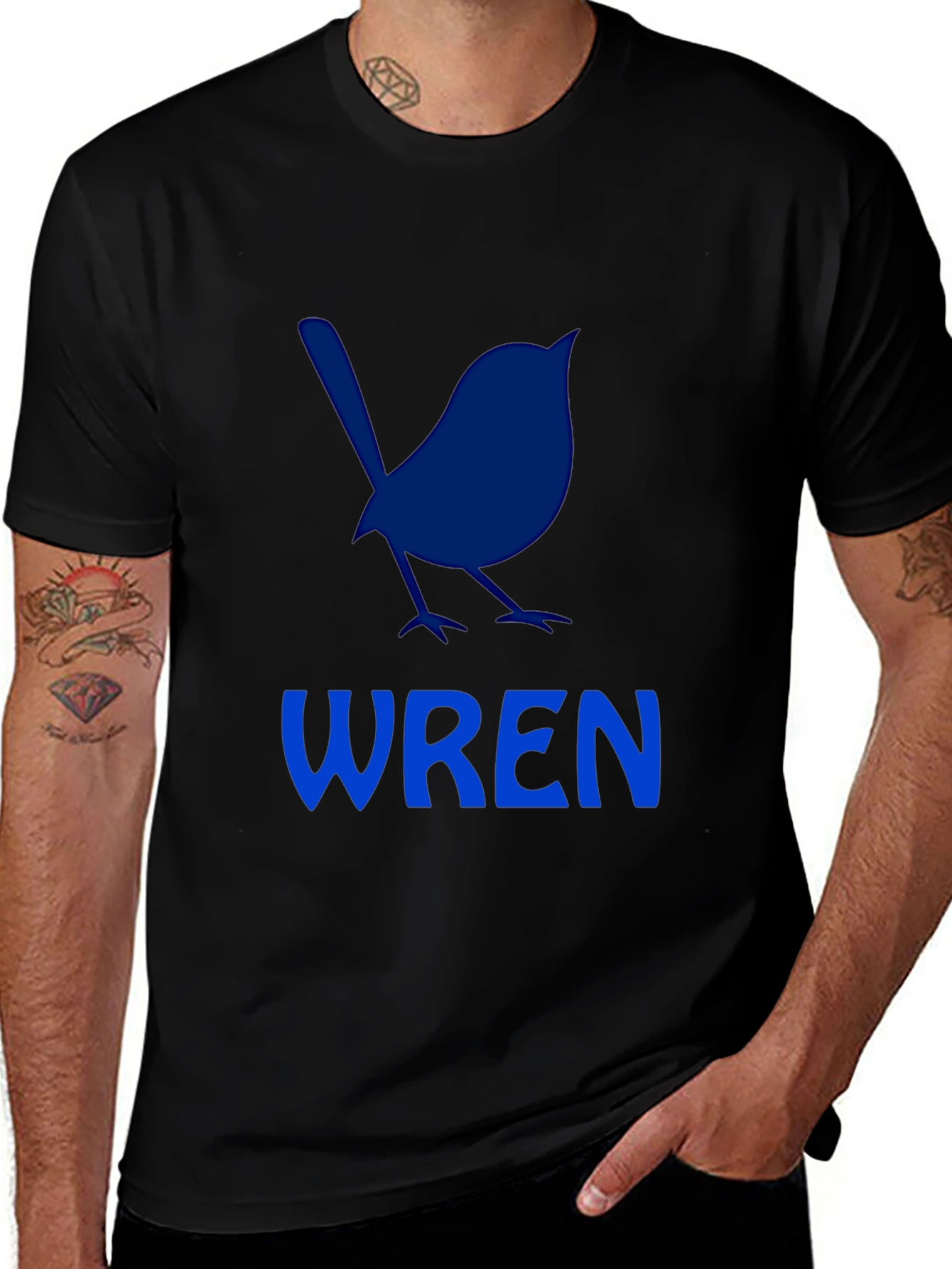 Wren Bird Graphic T-Shirt - Casual Crew Neck Tee