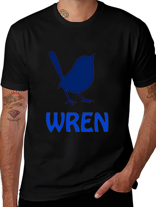 Wren Bird Graphic T-Shirt - Casual Crew Neck Tee