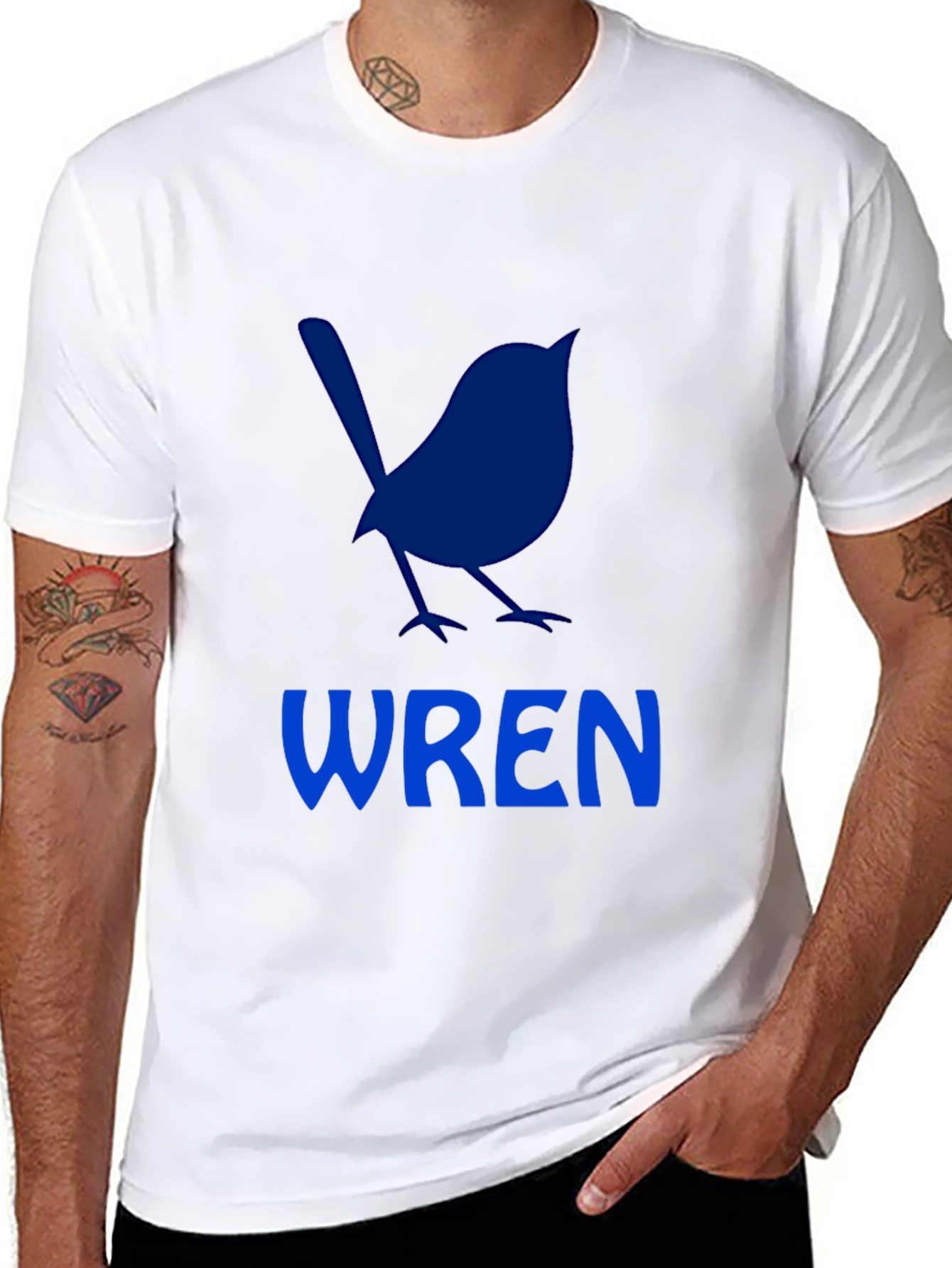 Wren Bird Graphic T-Shirt - Casual Crew Neck Tee