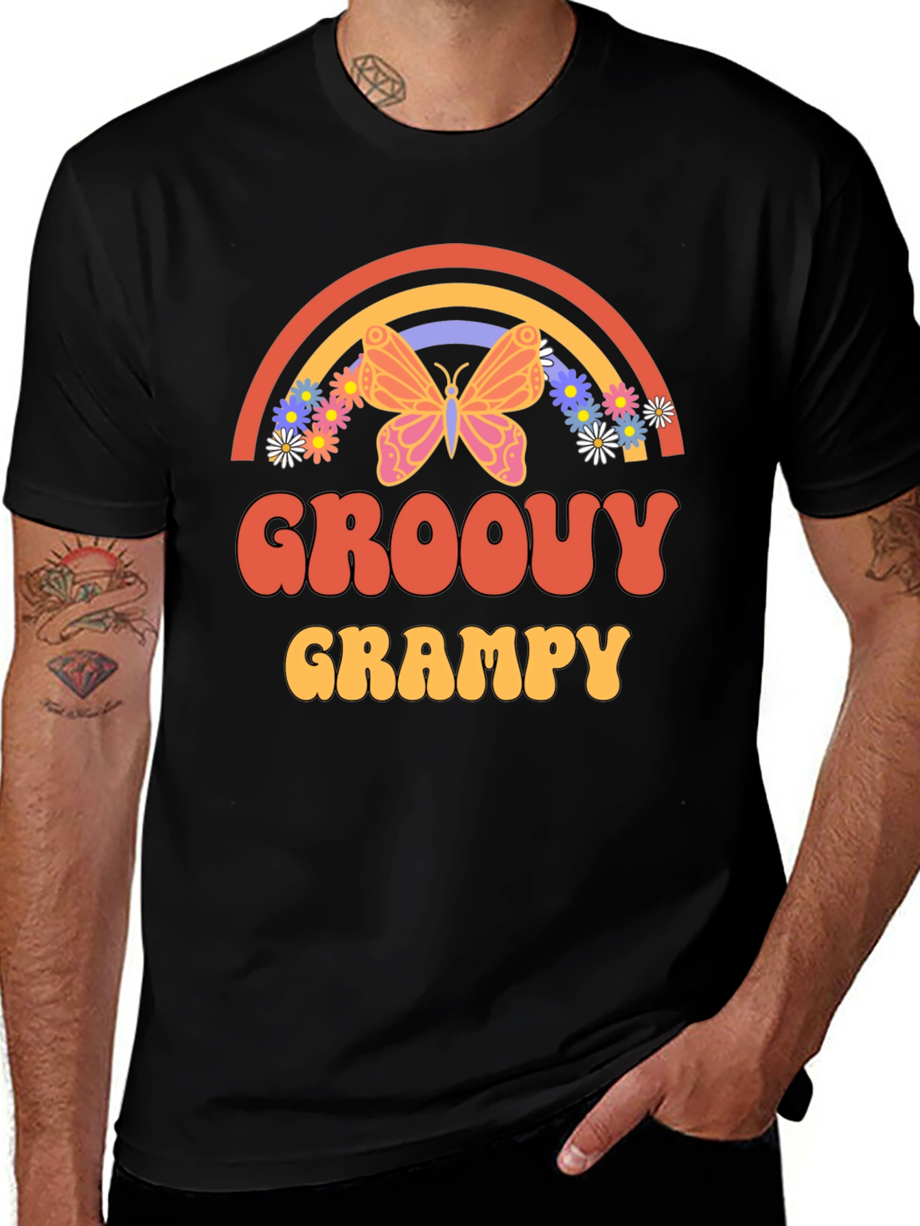Groovy Grampy Retro Graphic Tee
