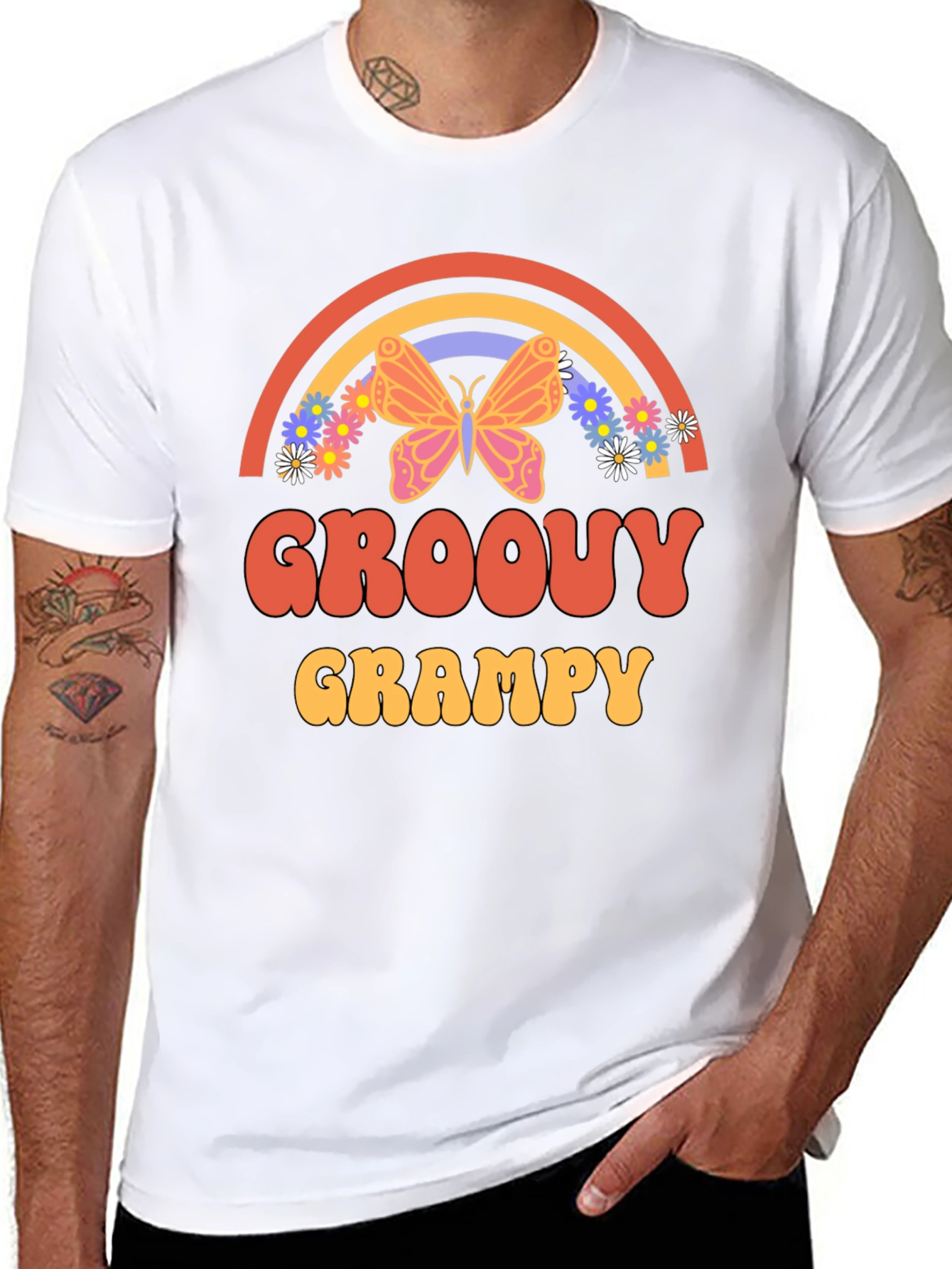 Groovy Grampy Retro Graphic Tee