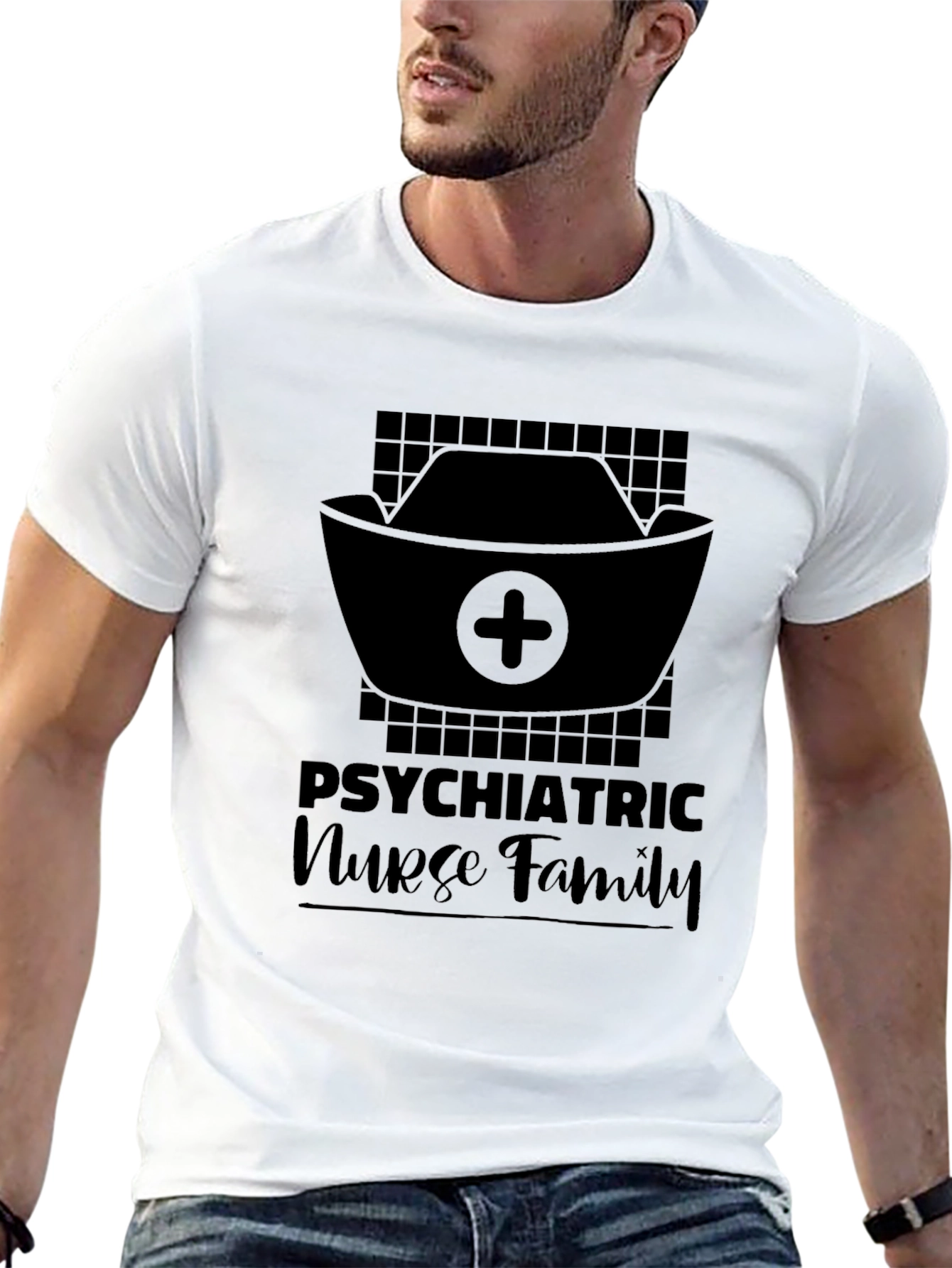 Psychiatric Nurse Family Black T-Shirt