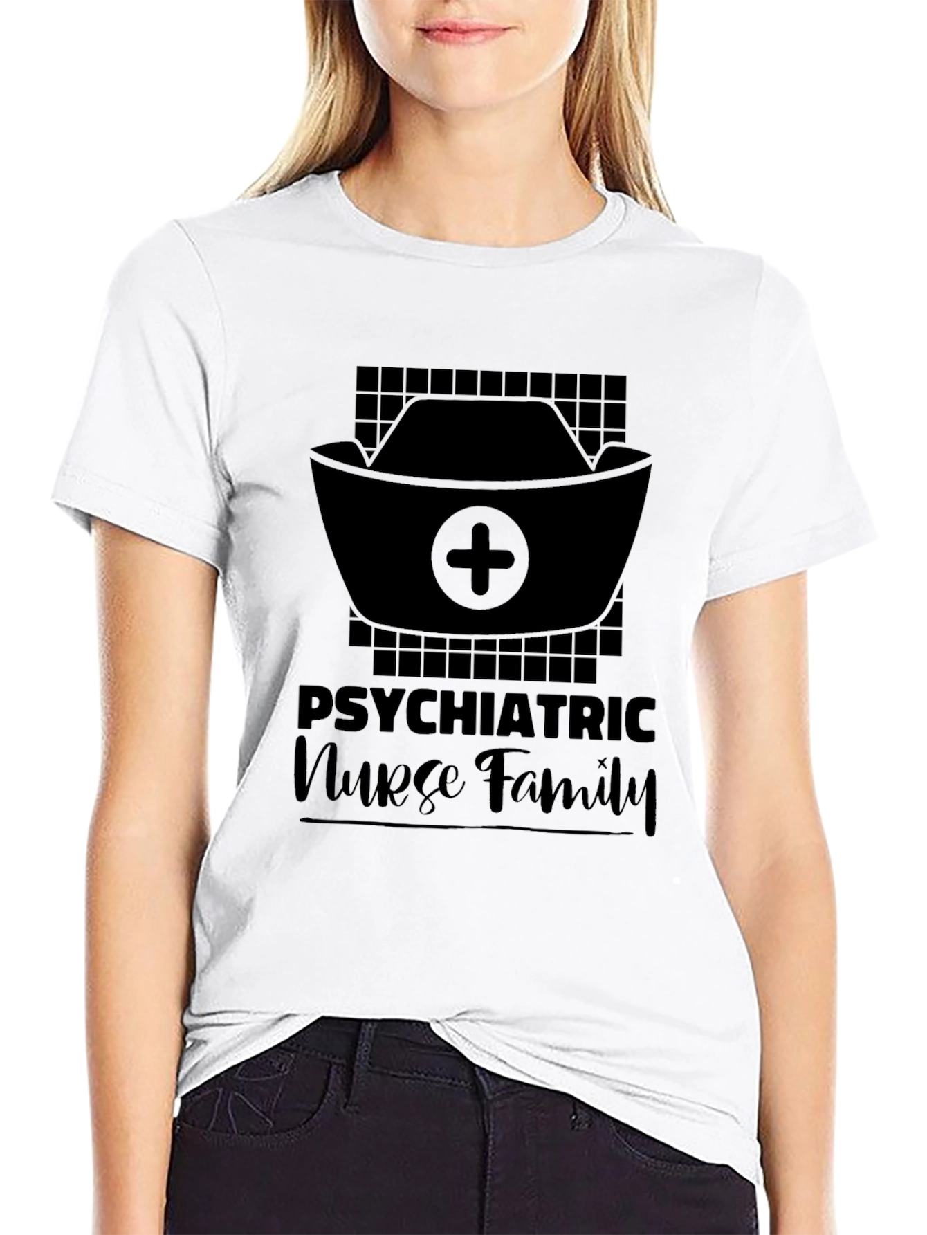 Psychiatric Nurse Family Black T-Shirt