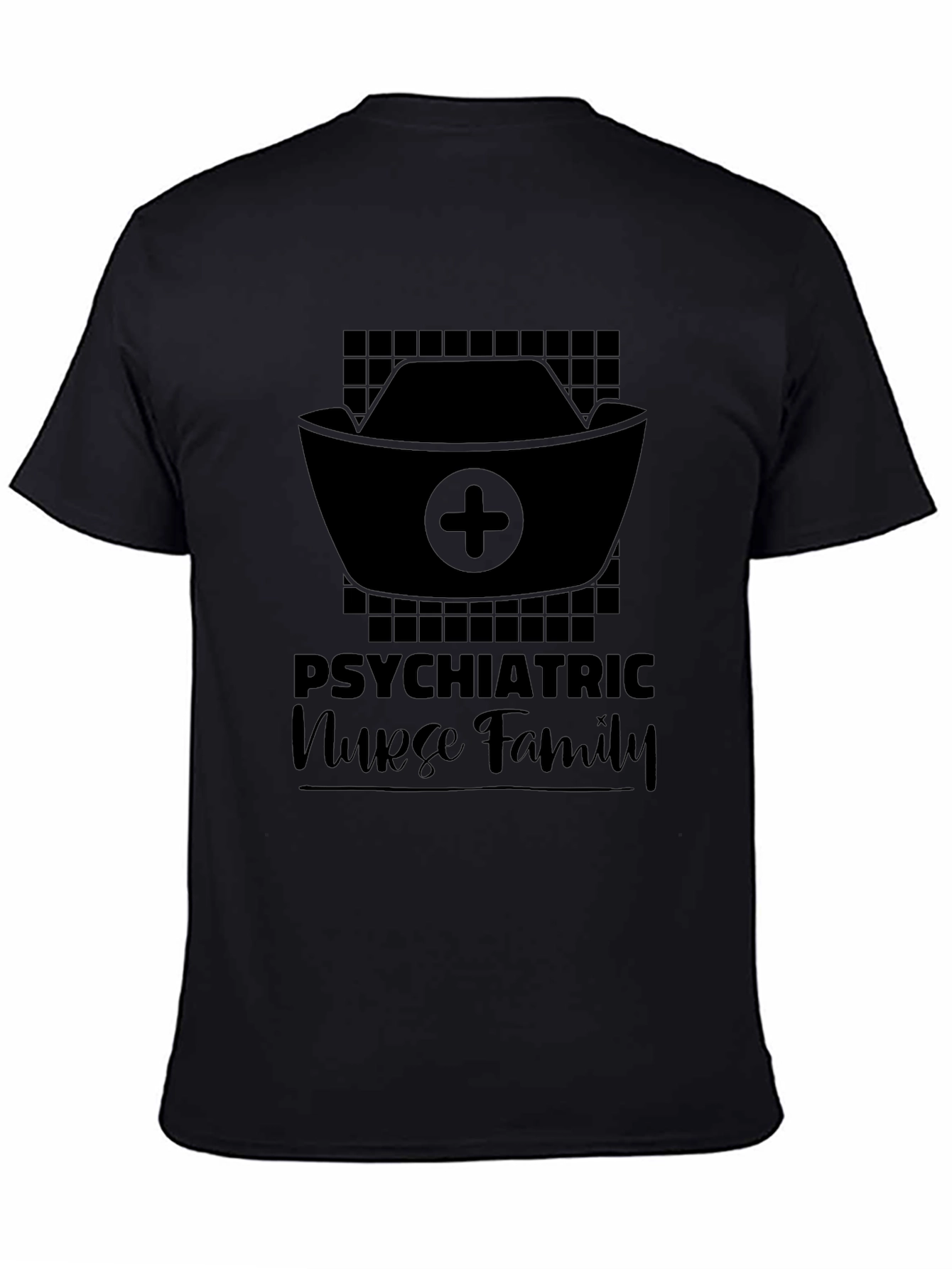 Psychiatric Nurse Family Black T-Shirt