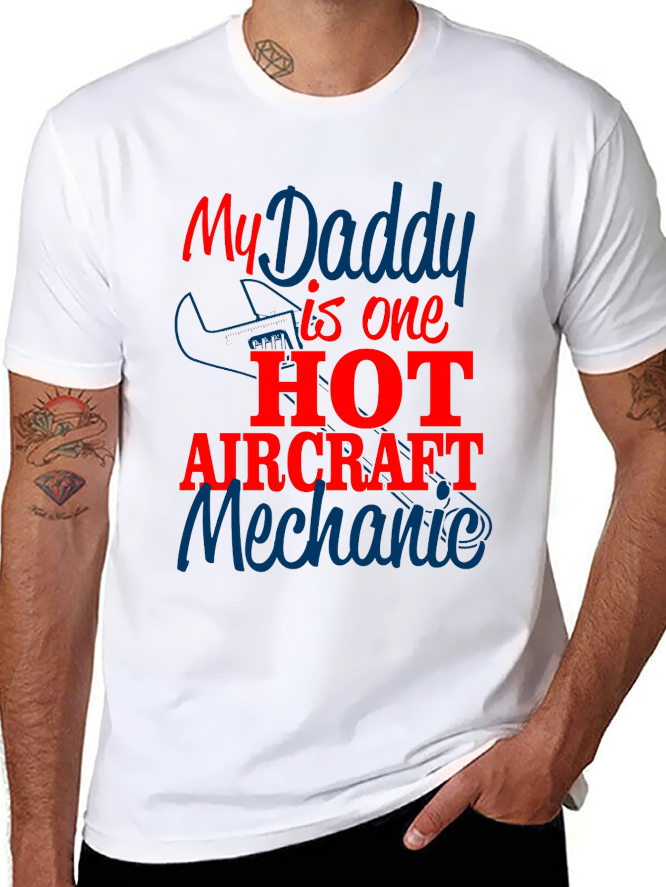 My Daddy is One Hot Aircraft Mechanic T-Shirt